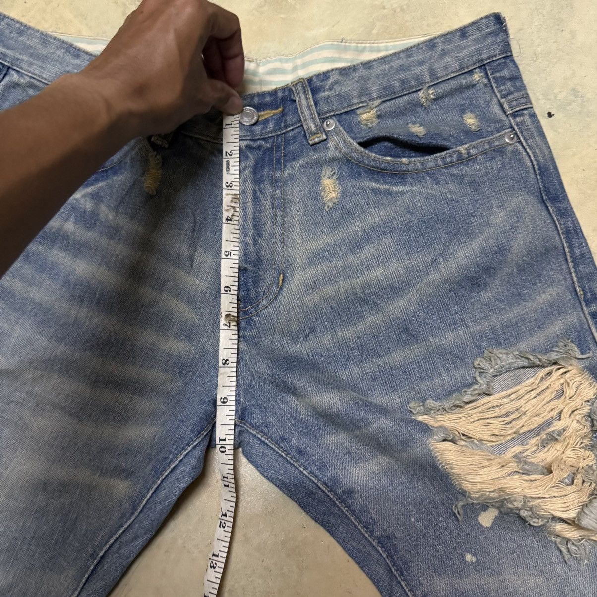 Japanese Brand Japanese Brand Distressed Denim Jeans Size US 32 / EU 48 - 8 Thumbnail