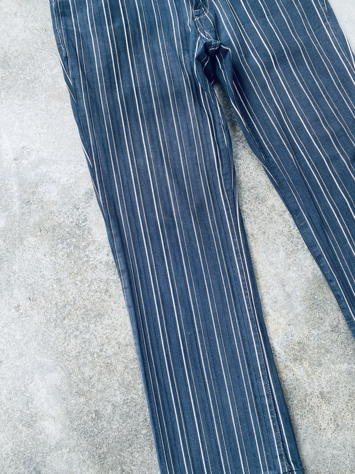 Vintage Vintage Ikka Herringbone Striped Distressed Pants Size US 30 / EU 46 - 14 Thumbnail