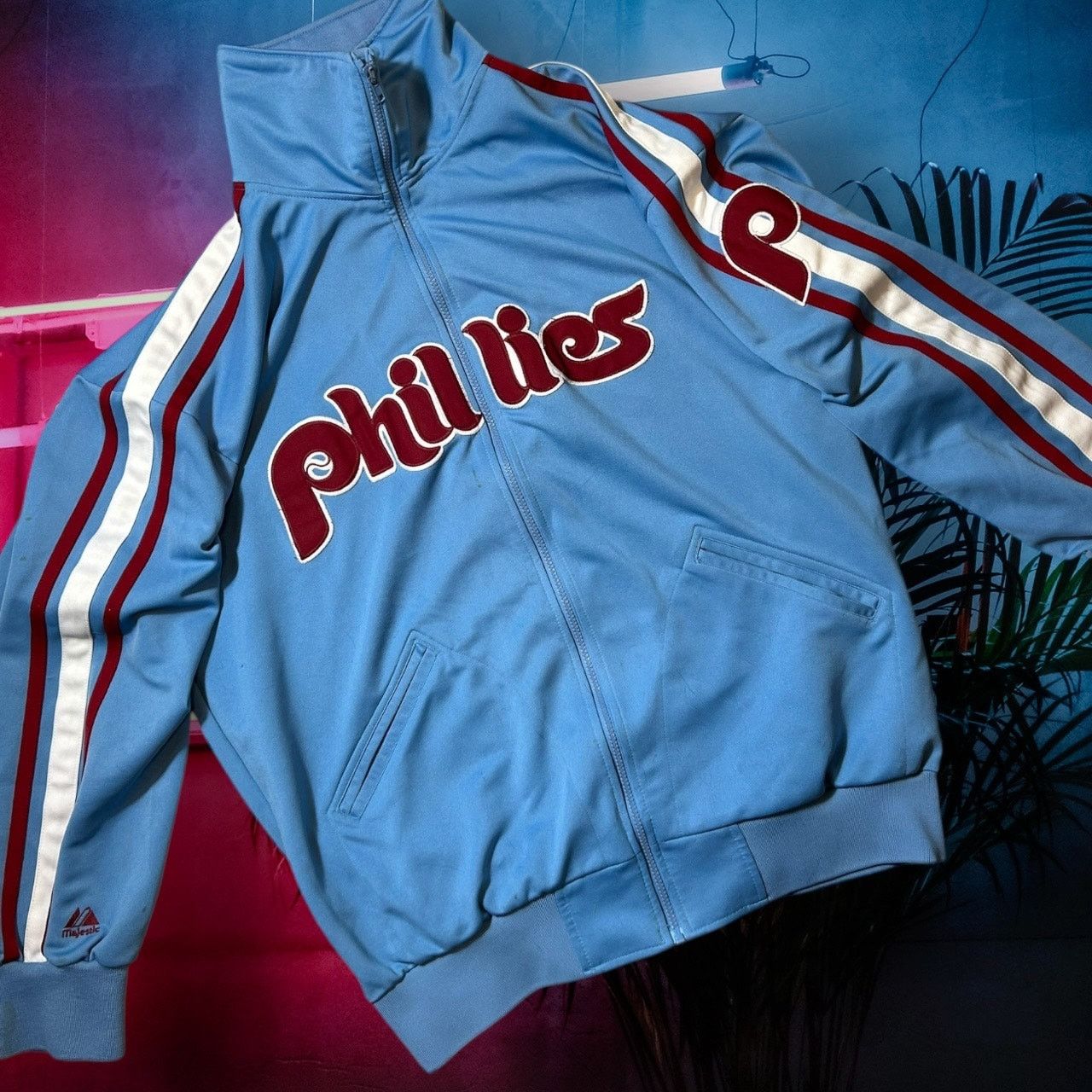 Cooperstown Collection Vintage 90s Philadelphia Phillies 2XL Rare Track Jacket MLB Size US XXL / EU 58 / 5 - 1 Thumbnail
