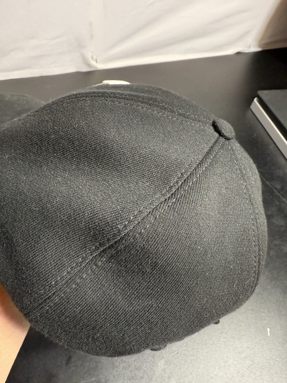 Burberry Authentic Burberry Monogram Motif Cap Cotton Large Black Size 46 - 6 Thumbnail