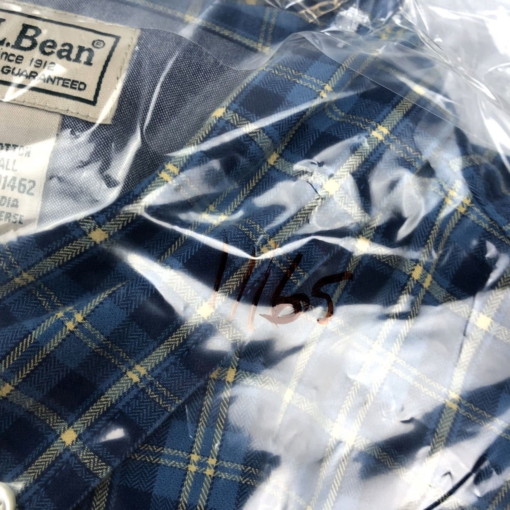 Vintage VINTAGE L.L.Bean Shirt Plaid Flannel Button-Down Blue XL-Tall Mens XLT Big & Tall Size US XL / EU 56 / 4 - 8 Thumbnail