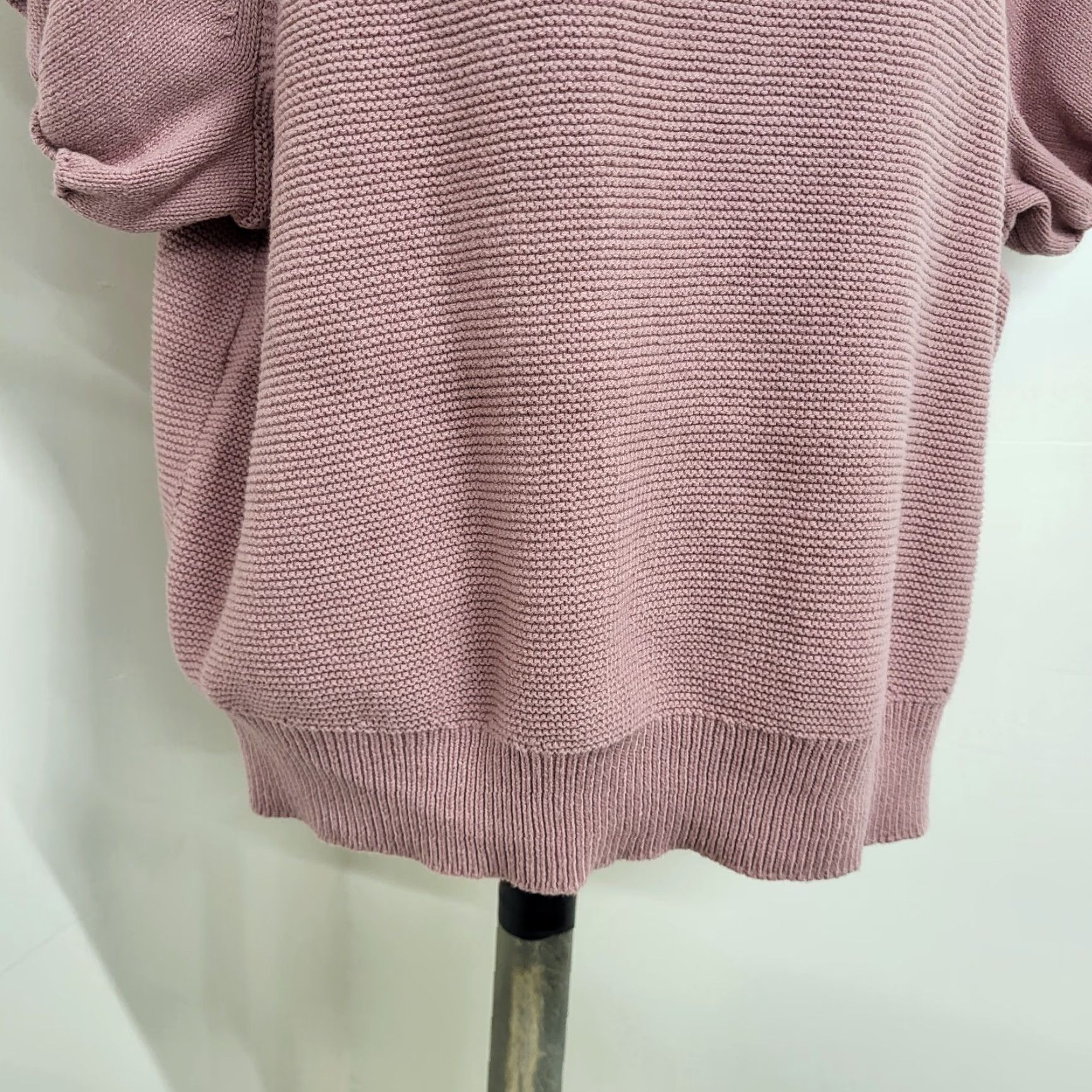 Vintage LC Lauren Conrad Sweater Womens 1X Short Sleeve Violet Heathered Knit Pullover Casual Fall Winter Spring Beach Bohemian City Classic Size XL / US 12-14 / IT 48-50 - 6 Thumbnail
