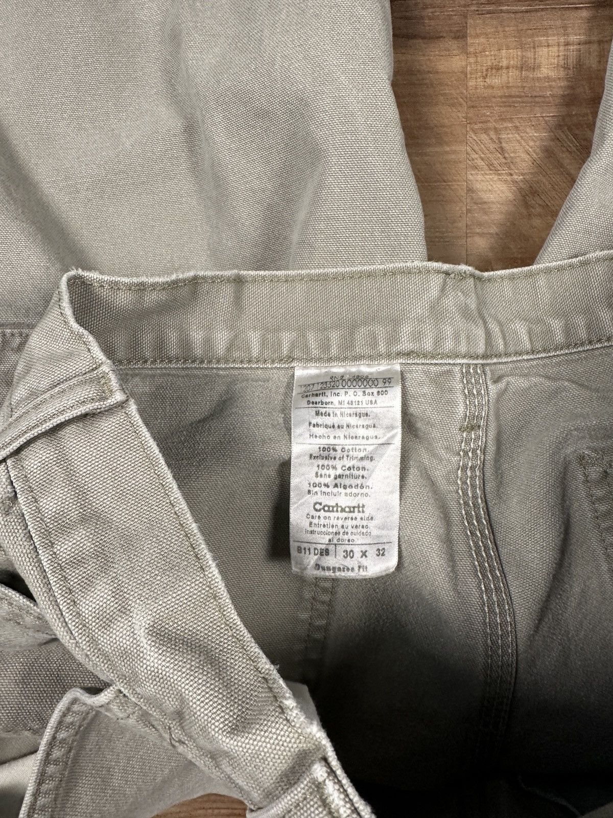 Carhartt Men’s Carhartt Pants Size 30 waist 28 length Dungaree Tan Size US 30 / EU 46 - 3 Thumbnail