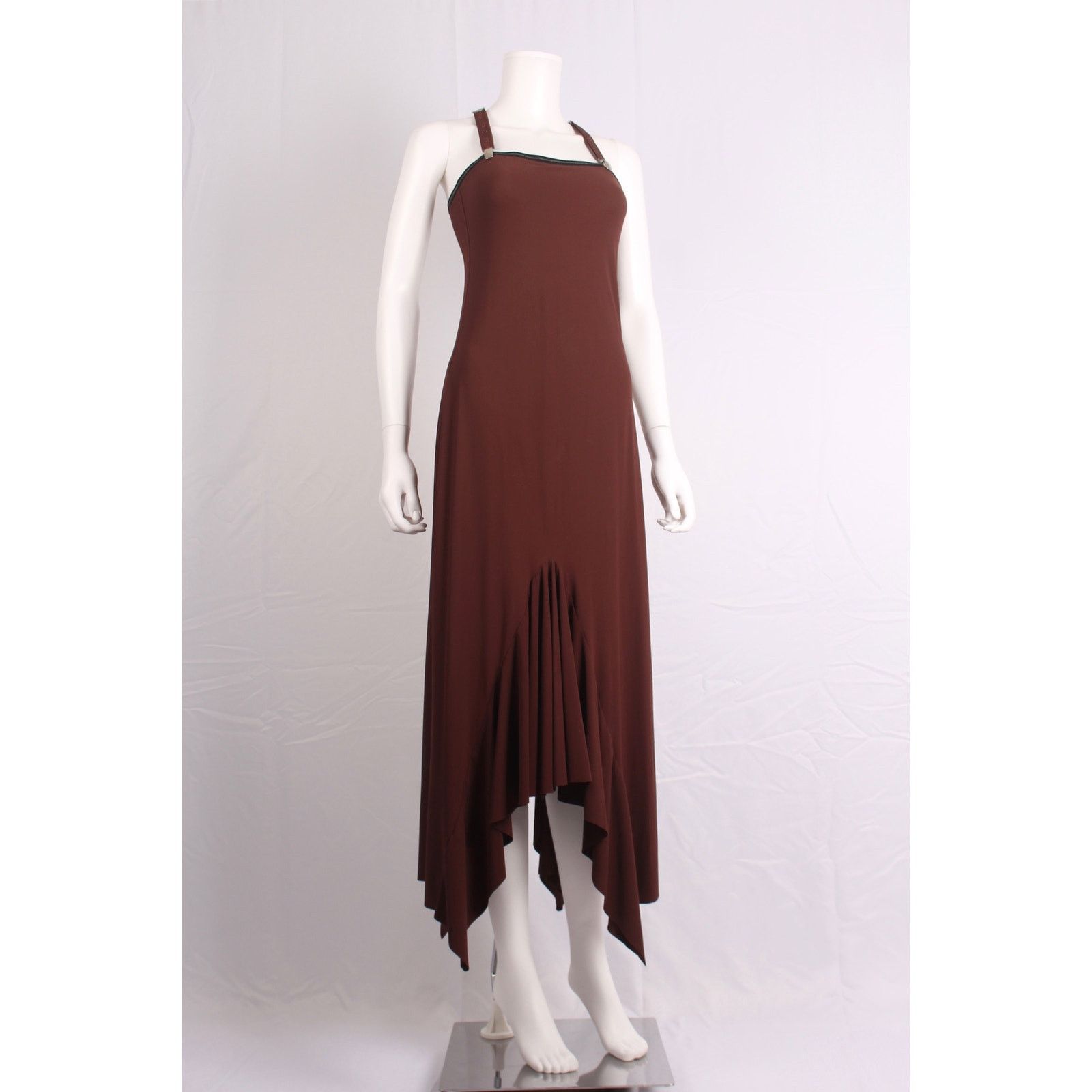 Marithe + Francois Girbaud Marithé François Girbaud Brown Asymmetric Vintage Dress Size M / US 6-8 / IT 42-44 - 3 Thumbnail