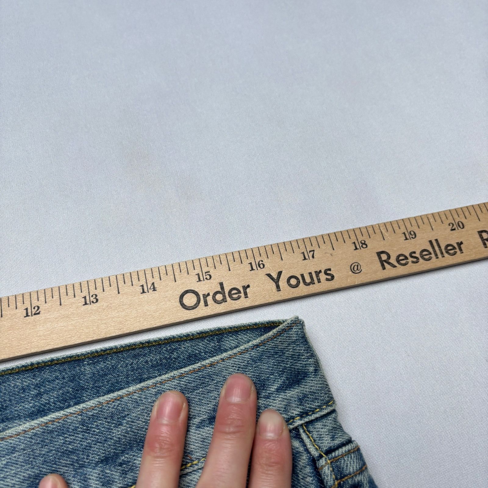 Sid Mashburn $185 Sid Mashburn Light Wash Denim 32x32 Slim Straight Jeans Size US 32 / EU 48 - 6 Thumbnail