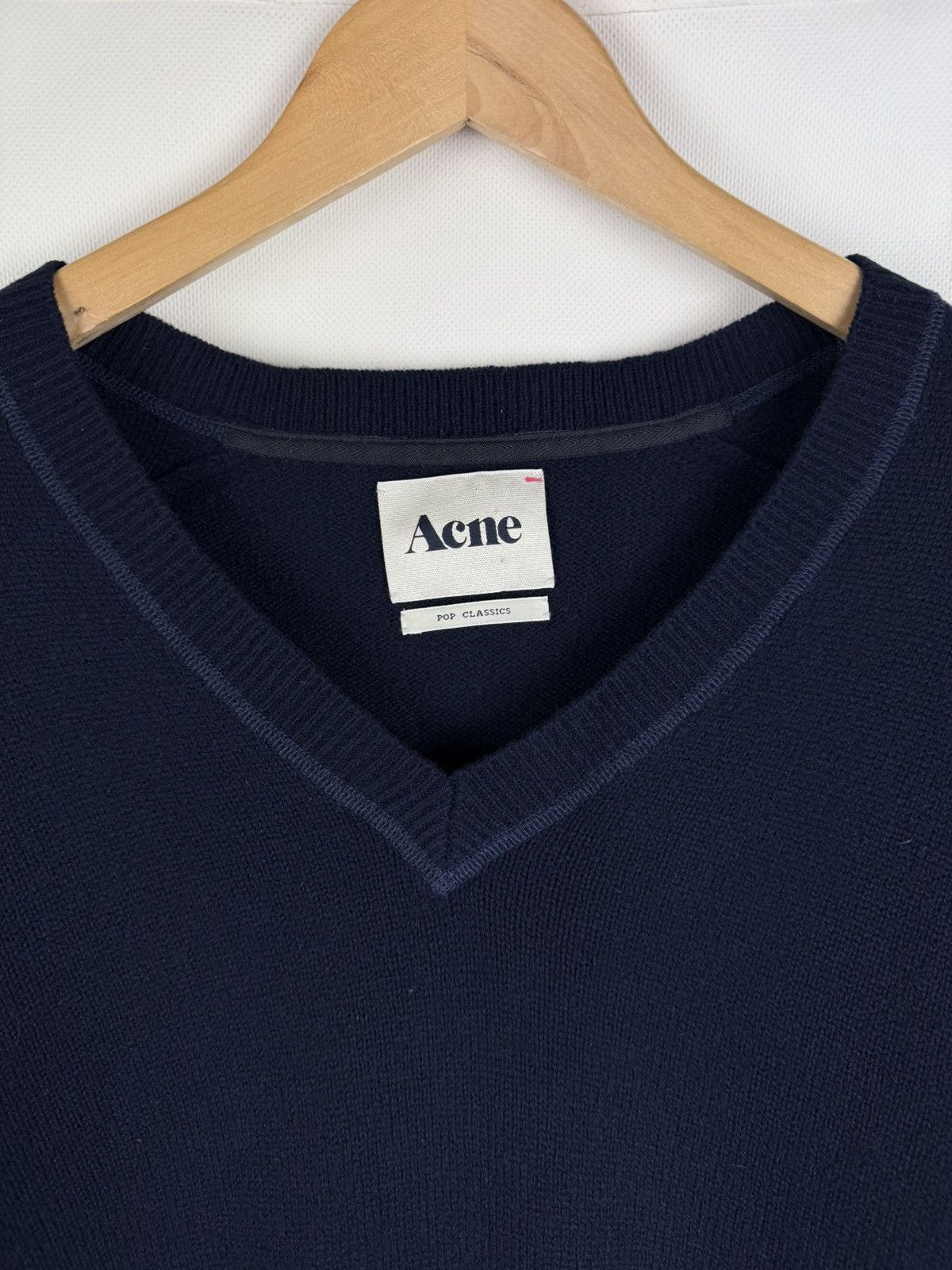 Acne Studios Acne Pop Knit A/W 09 V Neck Men’s Lambswool Sweater Pullover Size US M / EU 48-50 / 2 - 8 Thumbnail