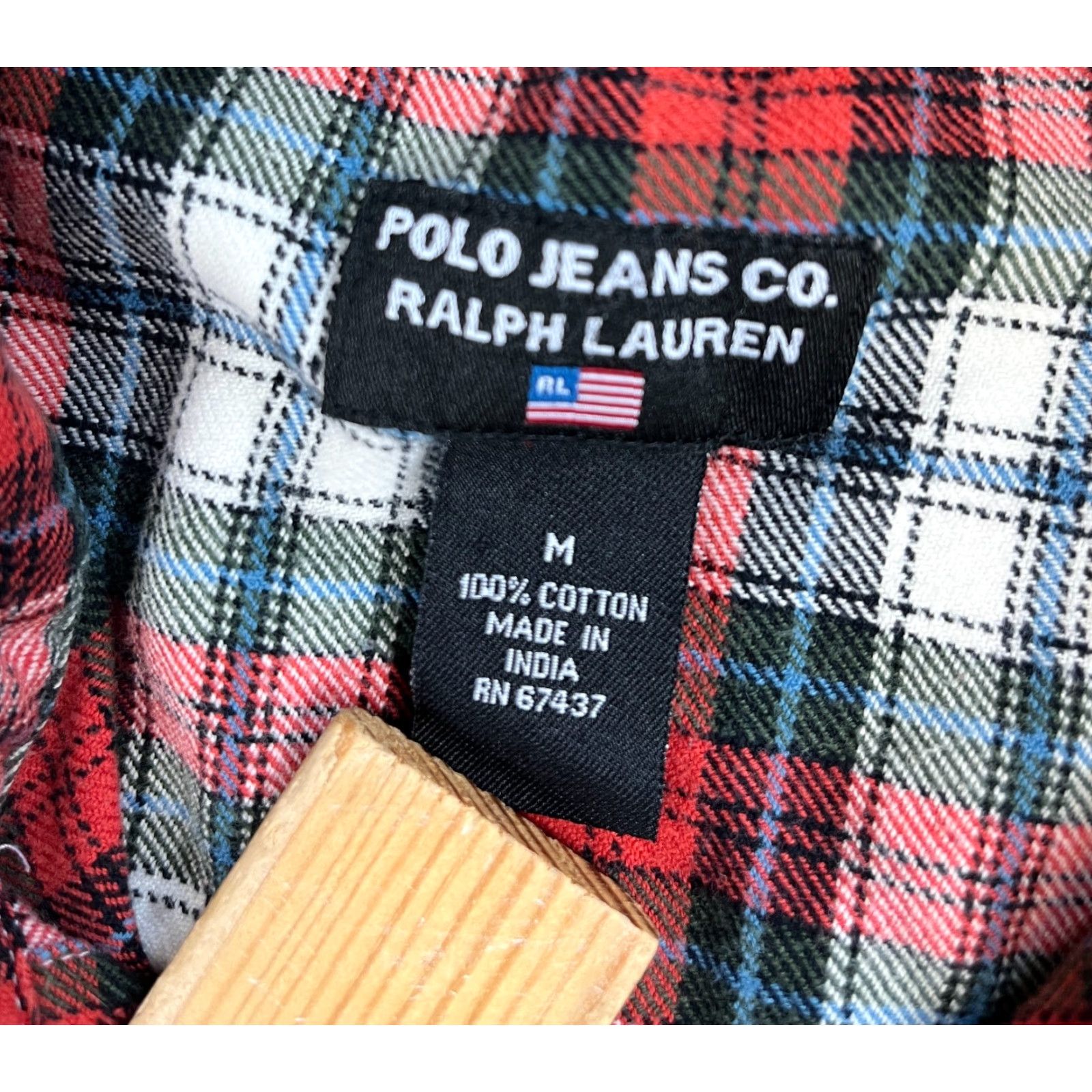Vintage VINTAGE Polo Jeans Co. Ralph Lauren Men’s Button-Up Flannel Shirt Plaid Sz M Size US M / EU 48-50 / 2 - 5 Thumbnail