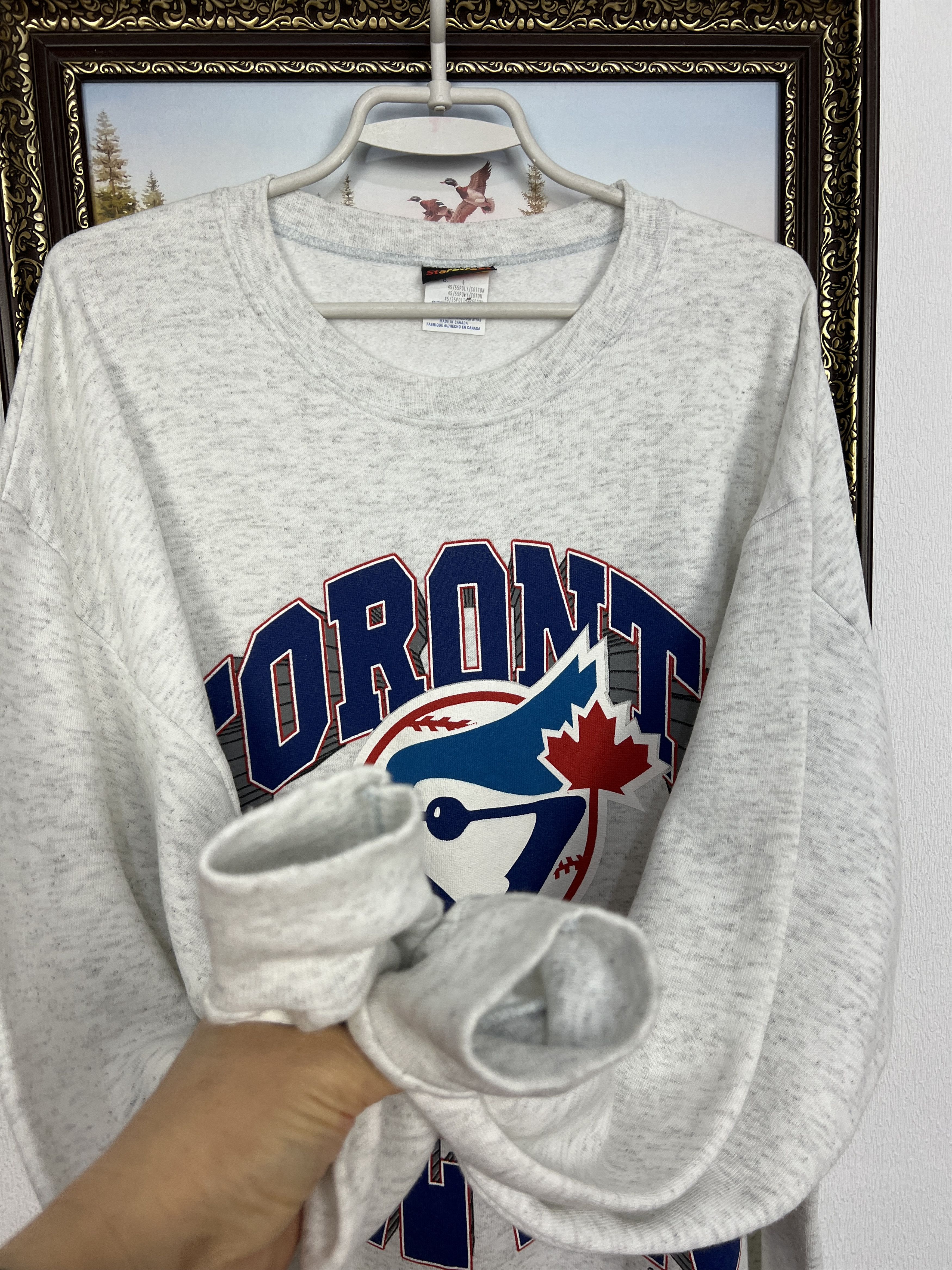 Vintage Toronto Jays Sweatshirt Over Print Crewneck Track Top Size US XXL / EU 58 / 5 - 6 Thumbnail