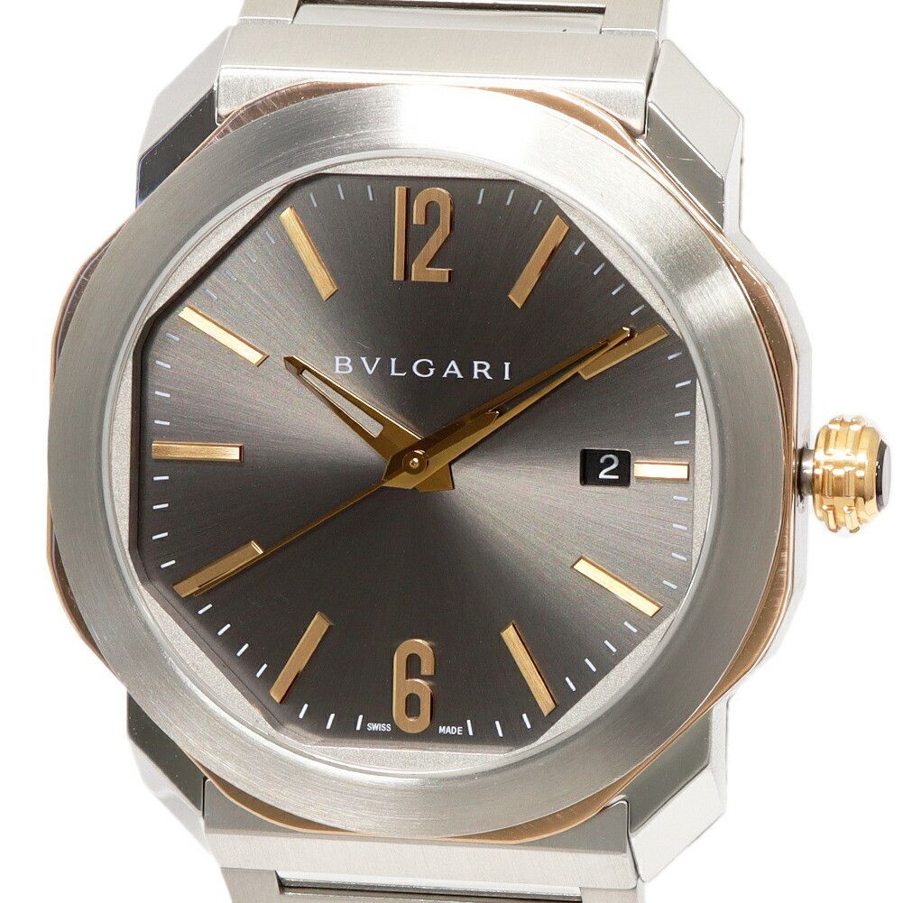 Bvlgari Bvlgari Bvlgari Grey Dial Octo Roma Watch OCP41SG Calfskin Automatic OCP41SG DUTY FREE for USA Size ONE SIZE - 1 Thumbnail