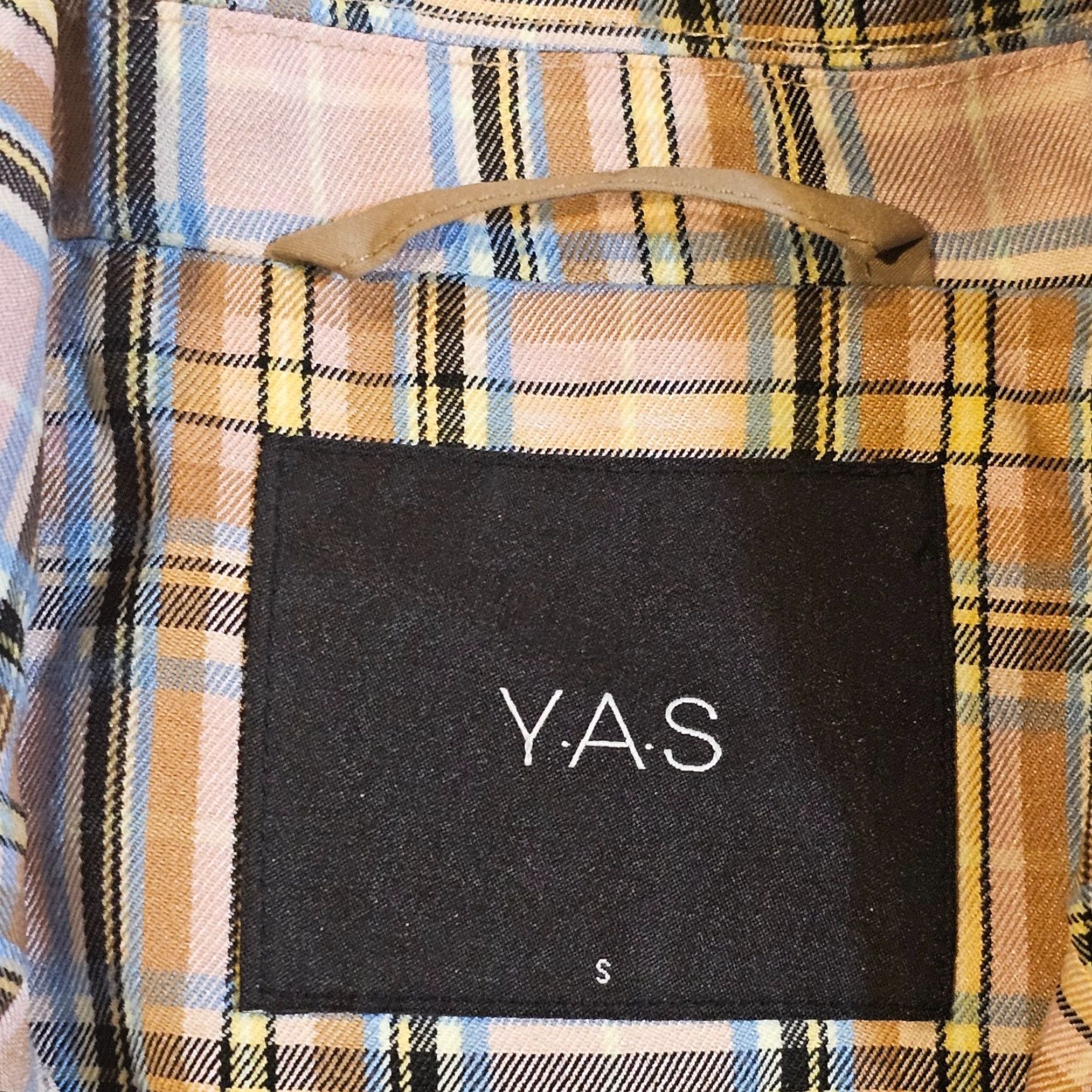Vintage VINTAGE YAS Jacket Womens Size Small Beige Plaid Blazer Long Sleeve Y2K Clueless Size S / US 4 / IT 40 - 3 Thumbnail