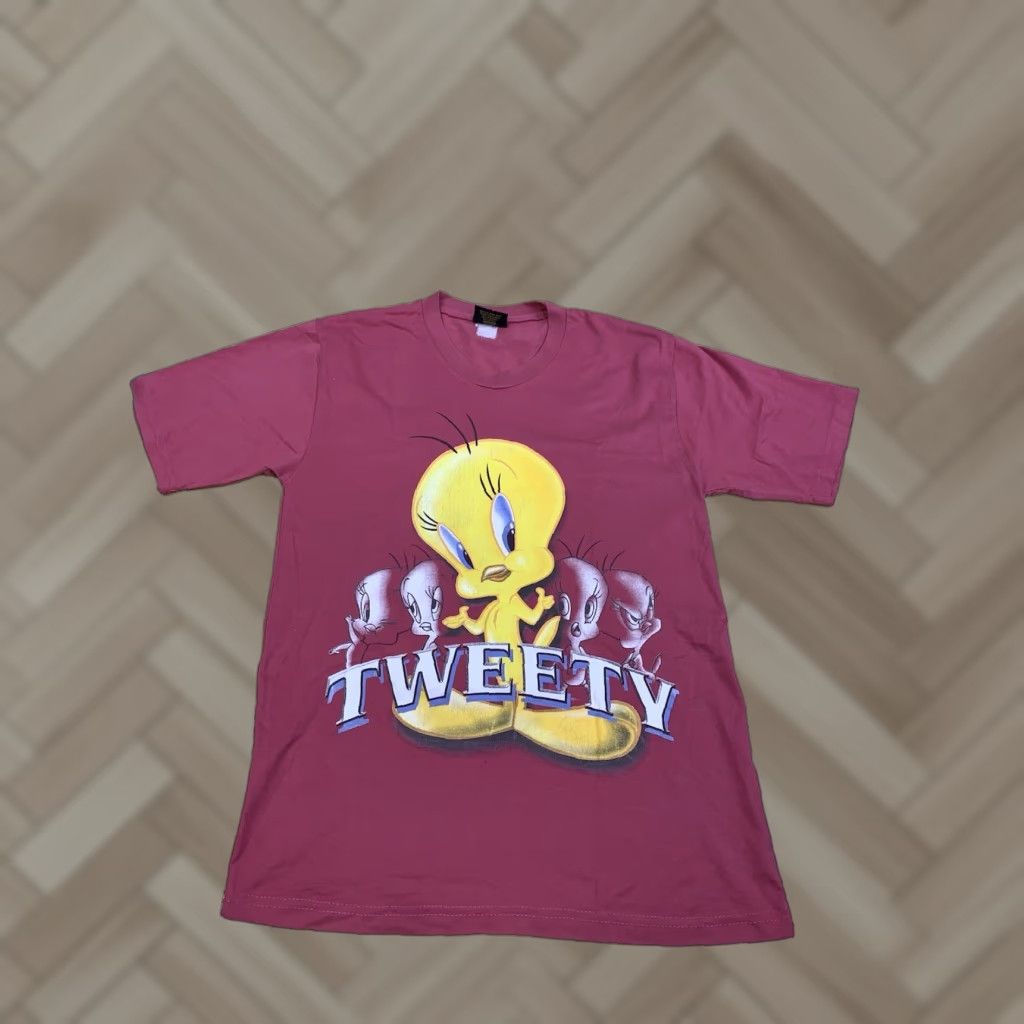 Changes VINTAGE Changes Tweety Bird Shirt Mens M Red 90s Looney Tunes USA 12487 Size US M / EU 48-50 / 2 - 1 Thumbnail