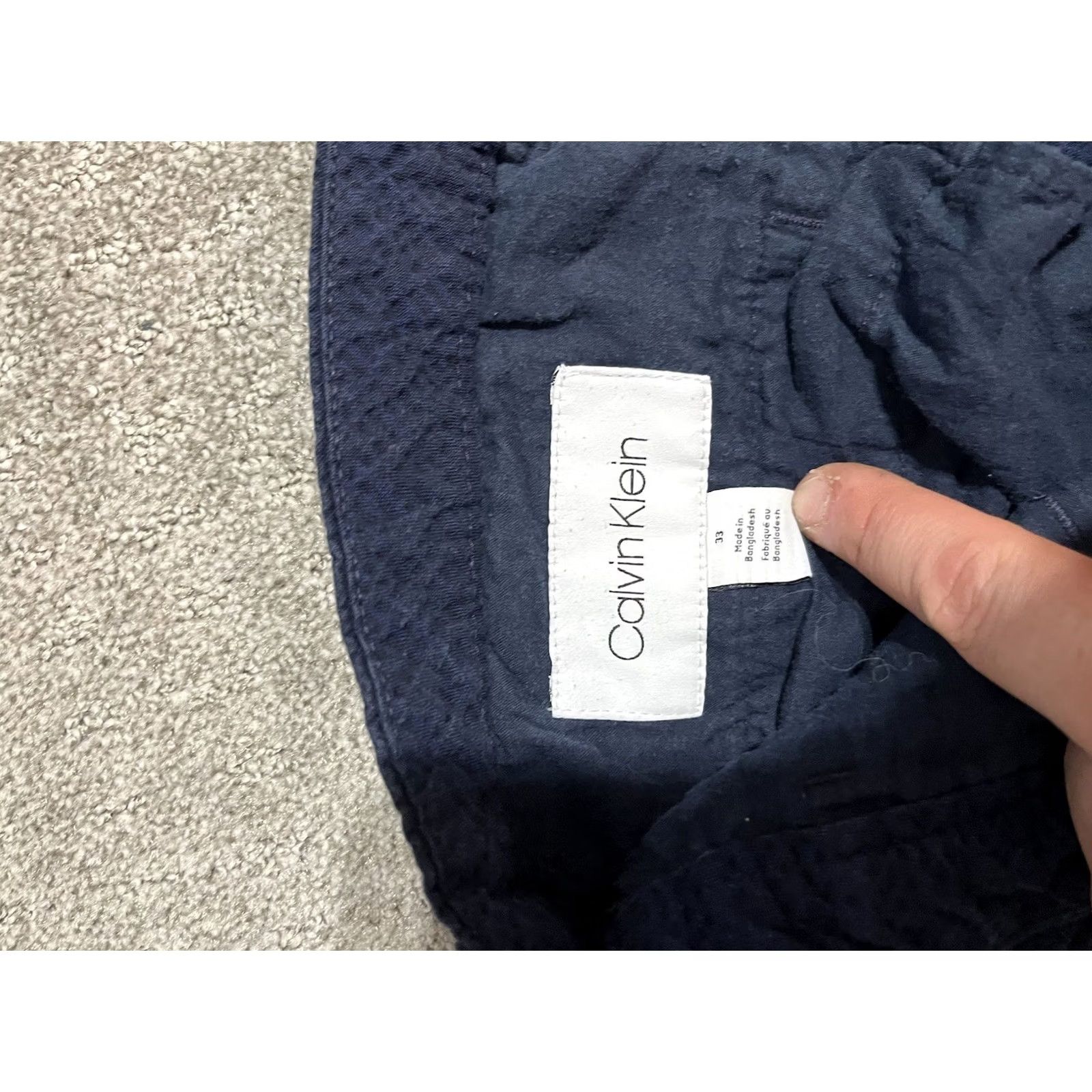Calvin Klein Calvin Klein Mens Navy Blue Shorts W/ Pockets Size 33 Size US 33 - 3 Thumbnail