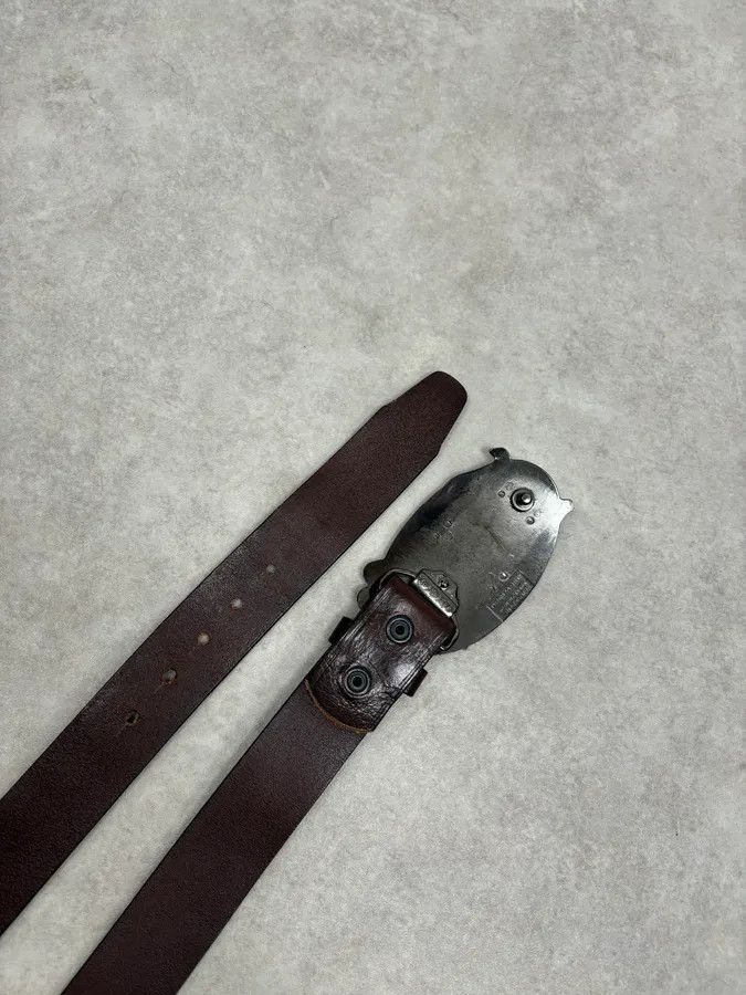 Dsquared2 Dsquared2 Lord Green Gothic Buckle Brown Leather Belt Size ONE SIZE - 5 Thumbnail