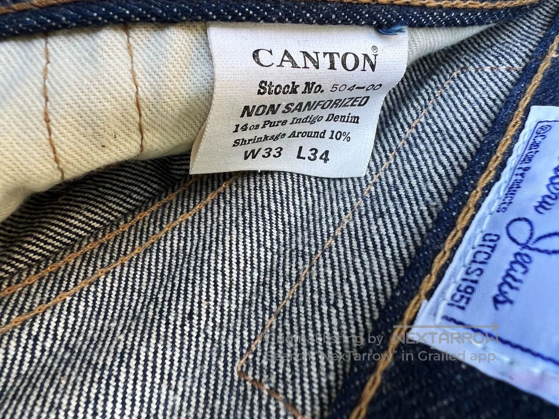 Japanese Brand Canton 504 Denim Jeans Limited Edition. Size US 32 / EU 48 - 8 Thumbnail