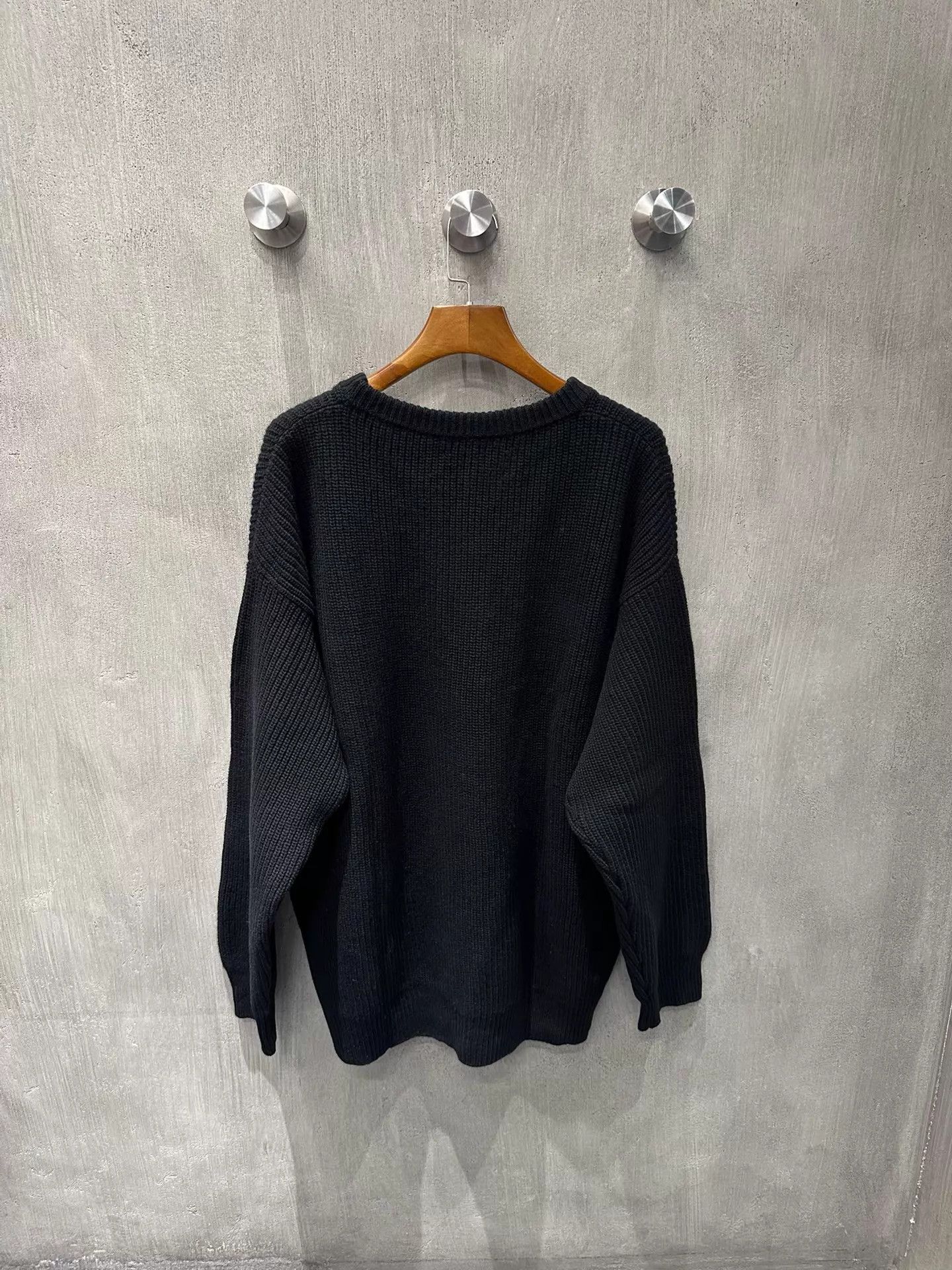 Celine CELINE Black Logo Knit Sweater S 98 New Oversized Size S / US 4 / IT 40 - 4 Thumbnail