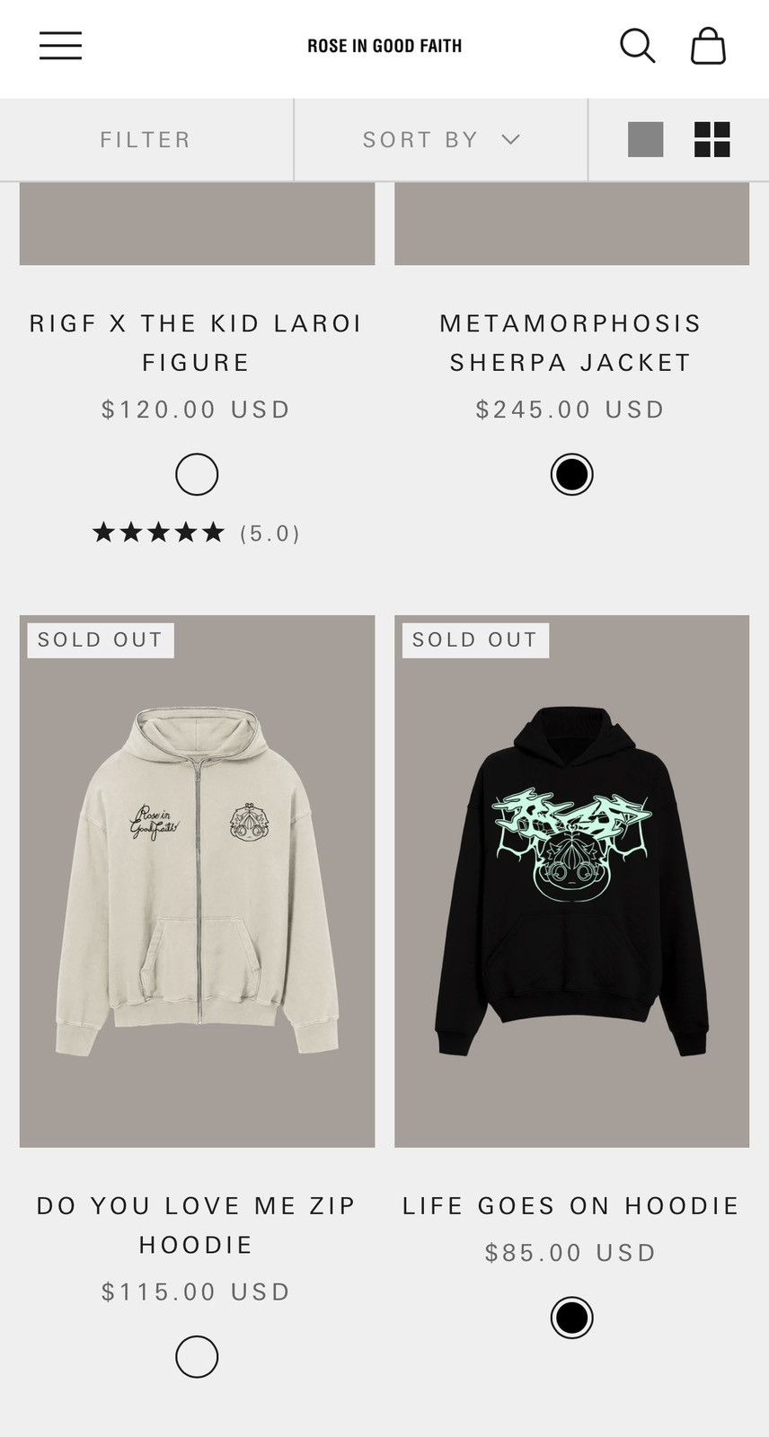 ROSE IN GOOD FAITH × Vintage New The Kid Laroi Rose In Good Faith LIFE GOES ON HOODIE Size US S / EU 44-46 / 1 - 8 Thumbnail