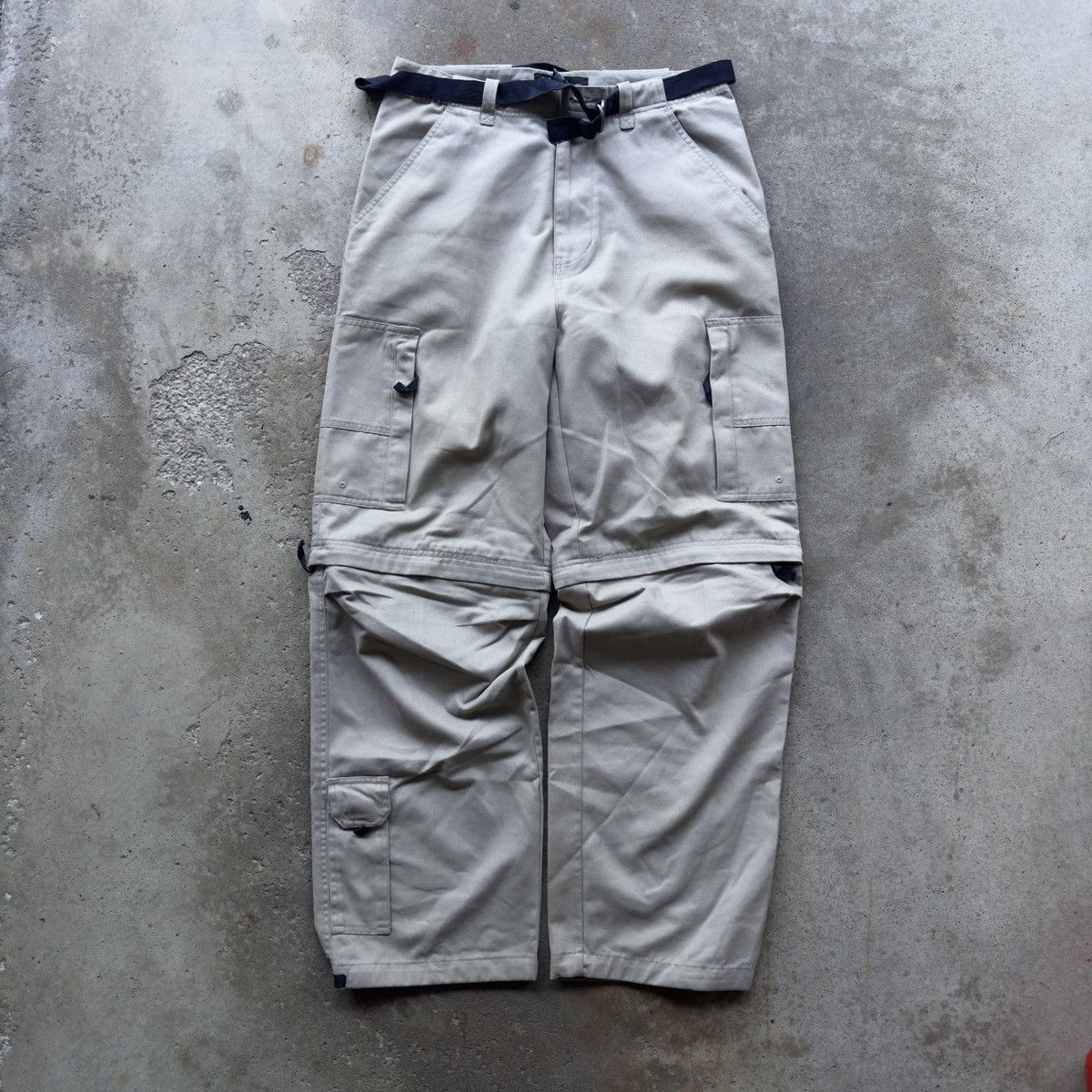 2000s Y2K No Boundaries Baggy Wide Leg Zip Off Cargo Pants
