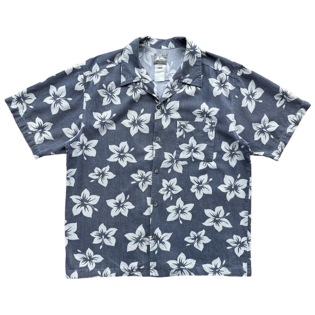 Vintage 1990’s Quiksilver Floral Hawaiian Velvet Shirt