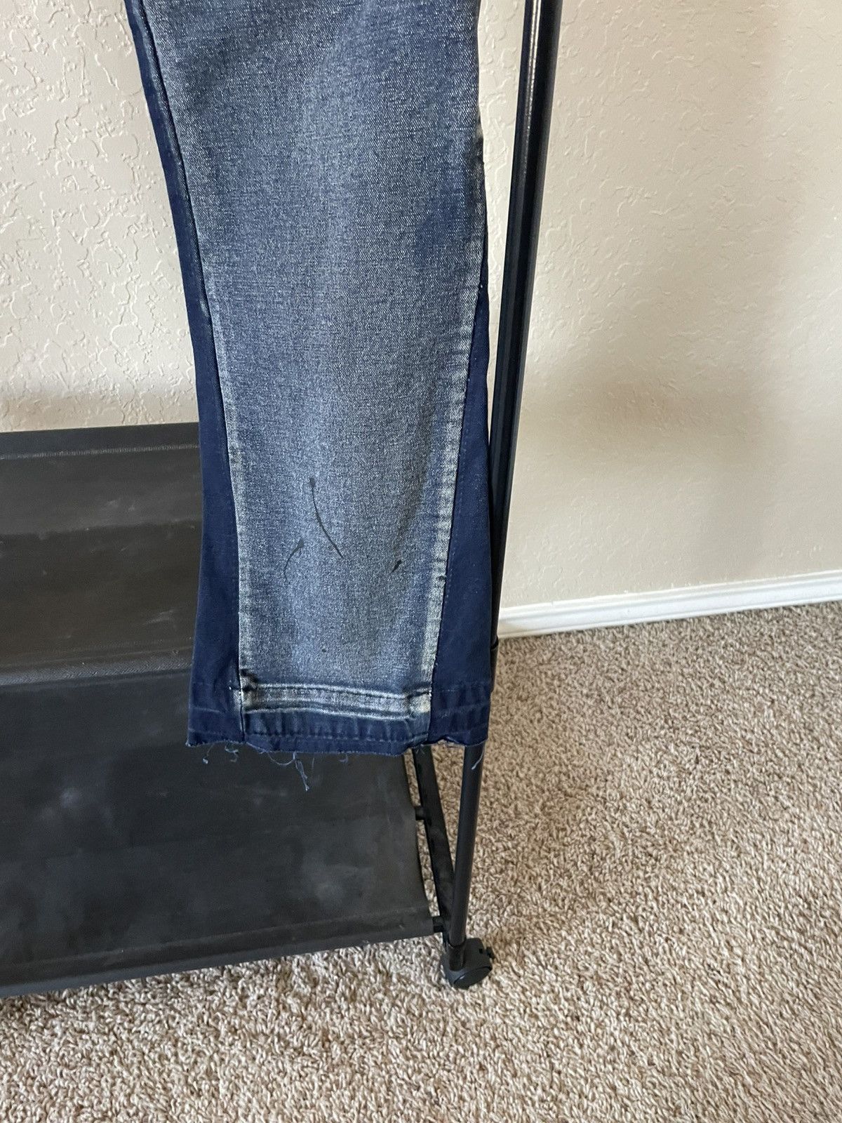 MNML Flare Denim Cargos w/ paint splash nwt Size US 28 / EU 44 - 8 Thumbnail