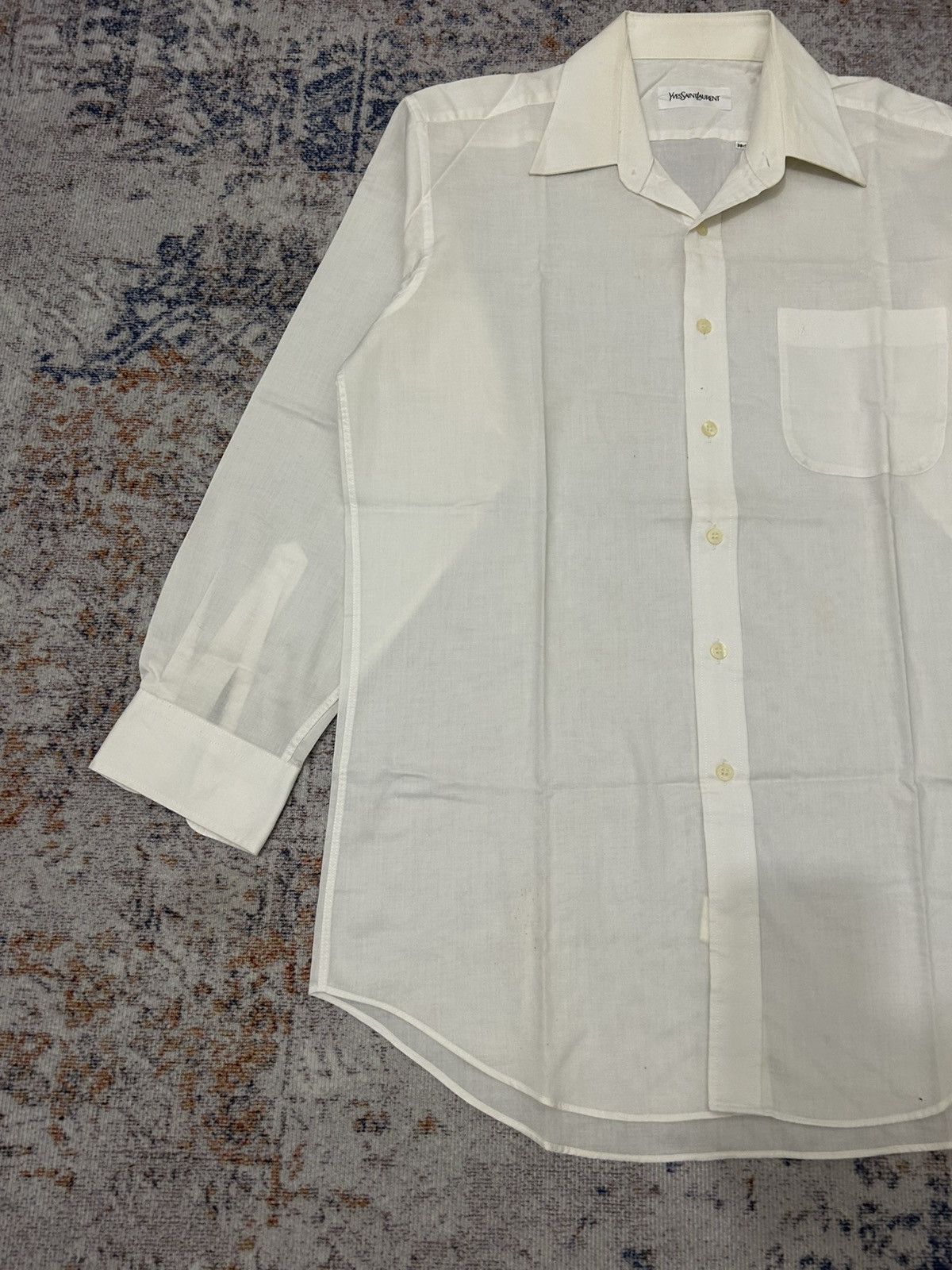Saint Laurent Paris × Vintage × Yves Saint Laurent Vintage YvesSaintLaurent White Buttom Shirt Size US M / EU 48-50 / 2 - 3 Thumbnail