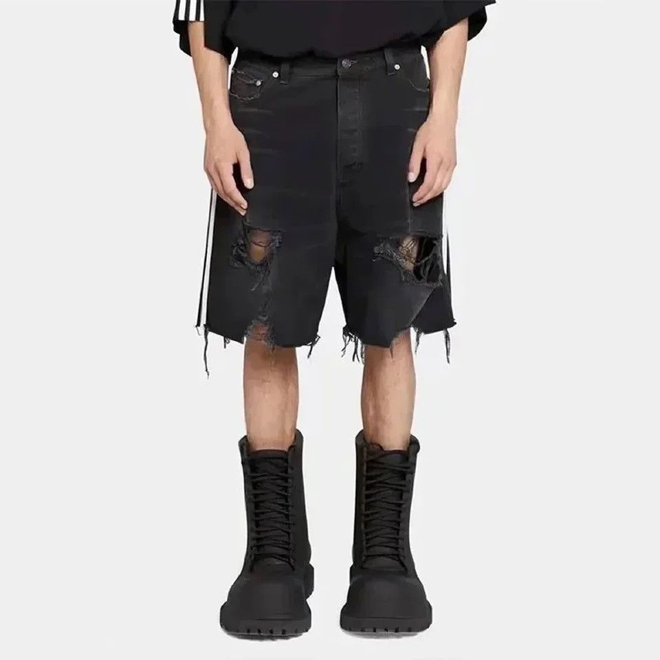 Japanese Brand × Vintage Streetwear Hip Hop Washed Retro Shorts Y2k Size US 32 / EU 48 - 4 Thumbnail