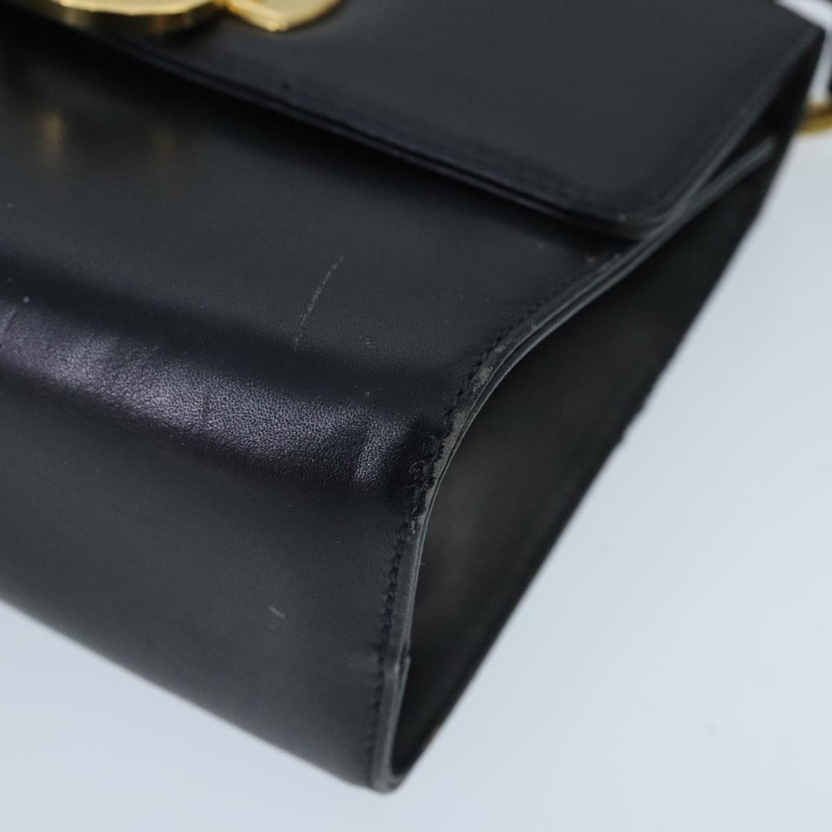 Salvatore Ferragamo Salvatore Ferragamo Gancini Shoulder Bag Leather Navy Gold Size ONE SIZE - 10 Thumbnail