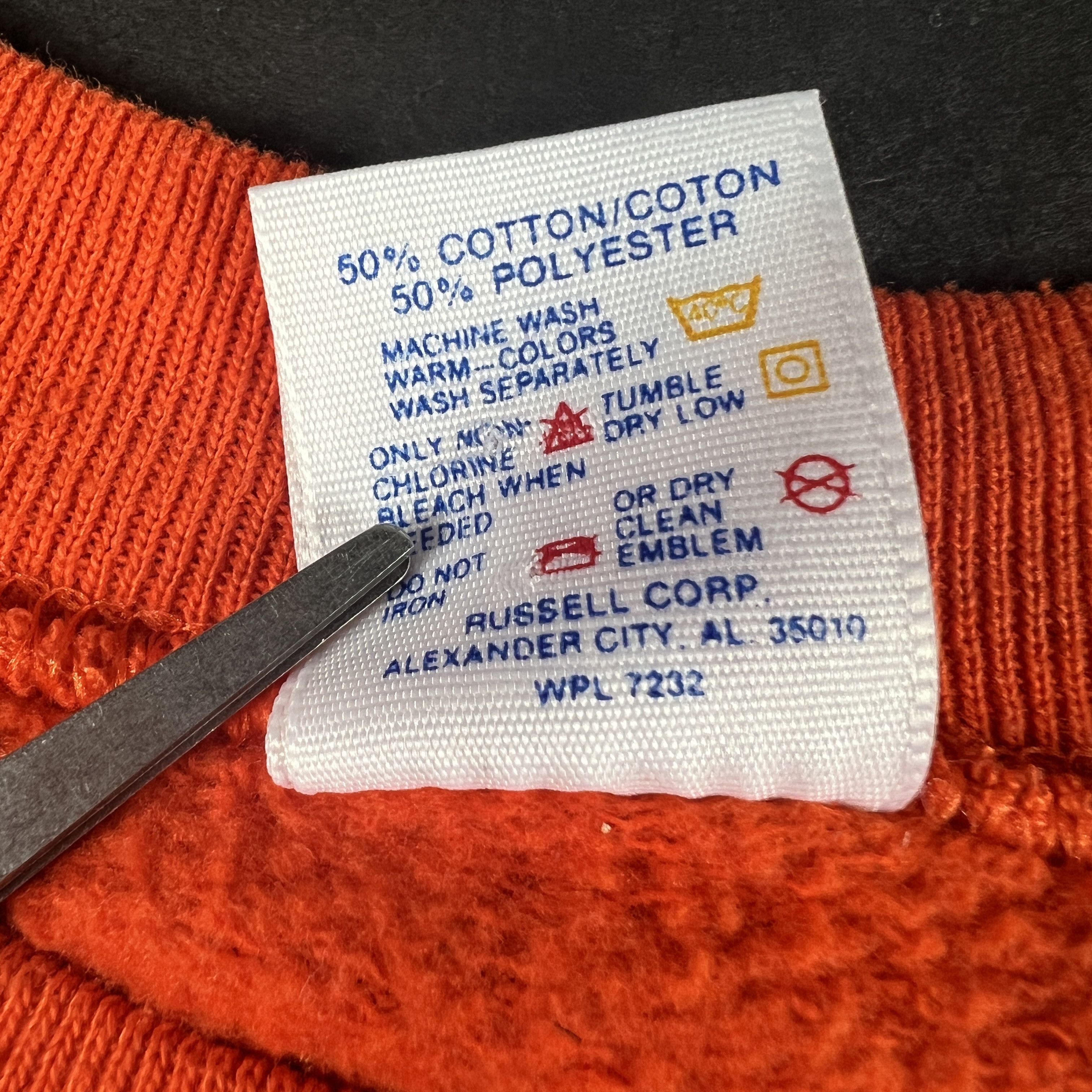 Jerzees × NFL × Vintage VTG 80s Chicago Bears Football Sweatshirt Orange Crewneck Size US M / EU 48-50 / 2 - 9 Thumbnail