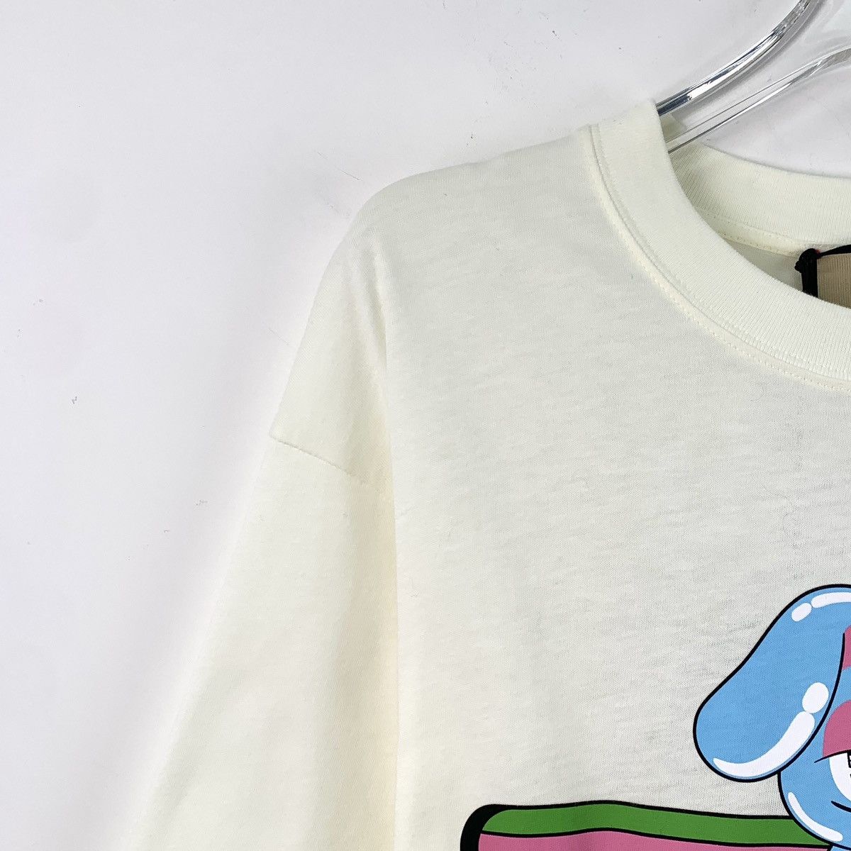 Gucci Gucci Off-White Letter Print Short Sleeve T-shirt K26WX Size XS / US 0-2 / IT 36-38 - 3 Thumbnail