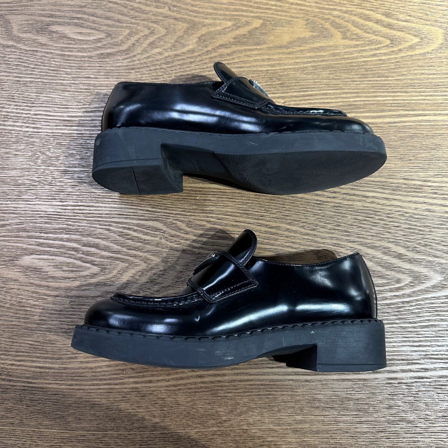 Prada Prada may423 Triangle Logo Platform Loafers 34.5 Size US 4 / IT 34 - 3 Thumbnail