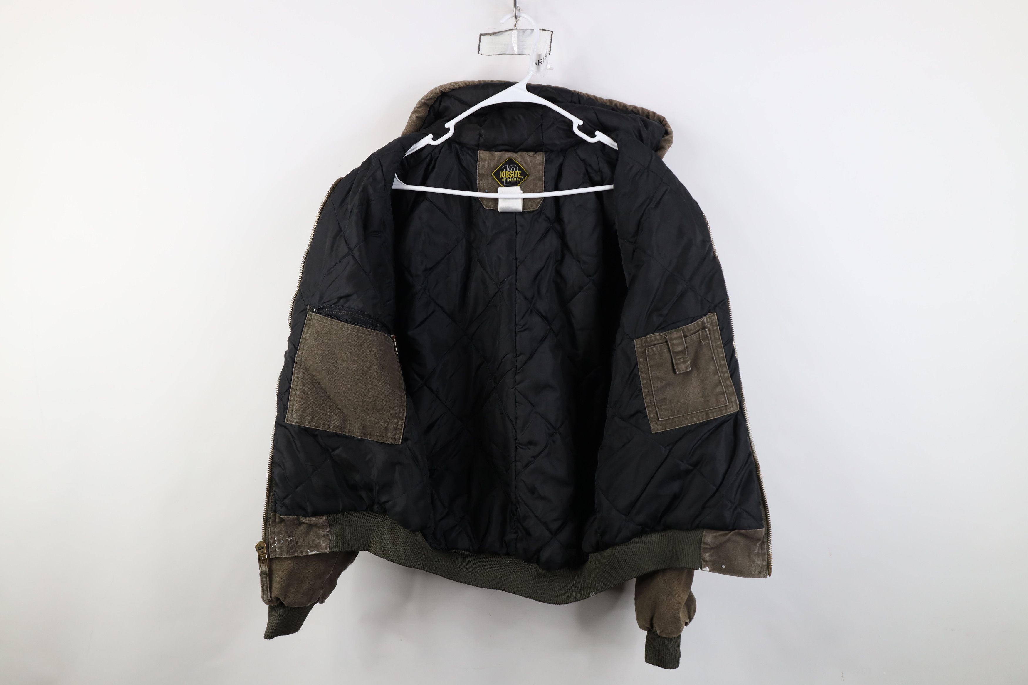 Vintage Vintage Y2K Streetwear Quilted Canvas Hooded Jacket Green Size US M / EU 48-50 / 2 - 11 Thumbnail