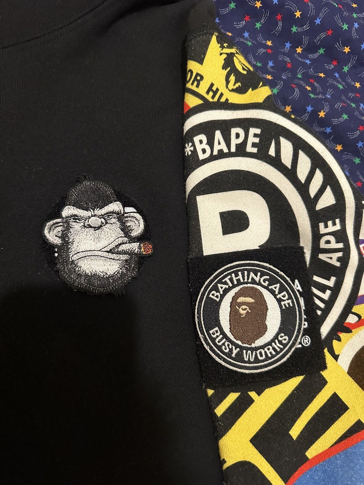 Bape Patched Shark Full Zip Hoodie Size US L / EU 52-54 / 3 - 6 Thumbnail