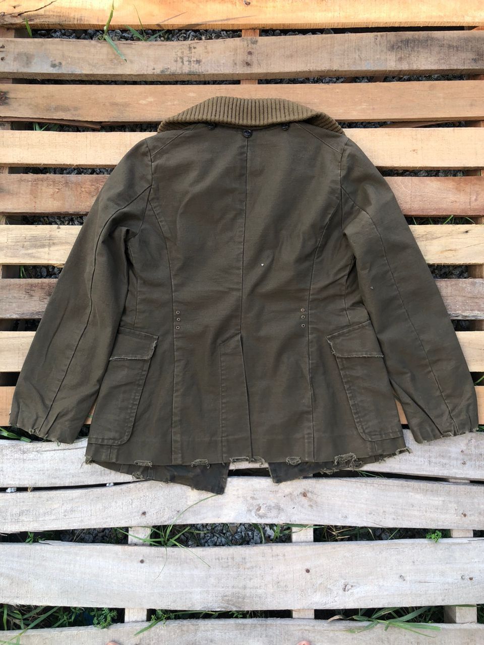 Other Blanc Basque Military Coat Jacket Distressed Style Size US S / EU 44-46 / 1 - 2 Thumbnail
