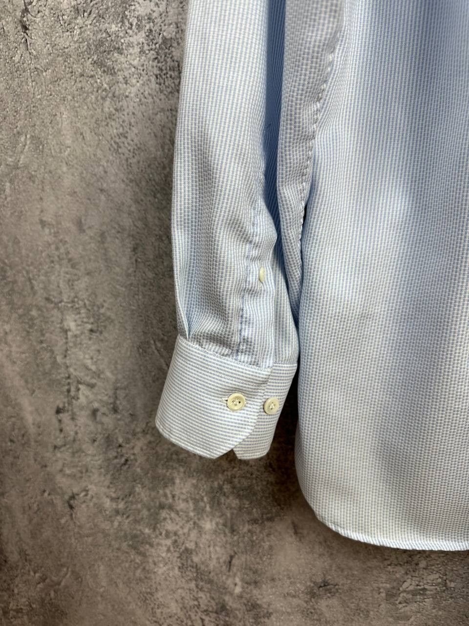 Pal Zileri Pal Zileri Luxury Cotton Poplin Striped Shirt Light Blue Size US XXL / EU 58 / 5 - 9 Thumbnail