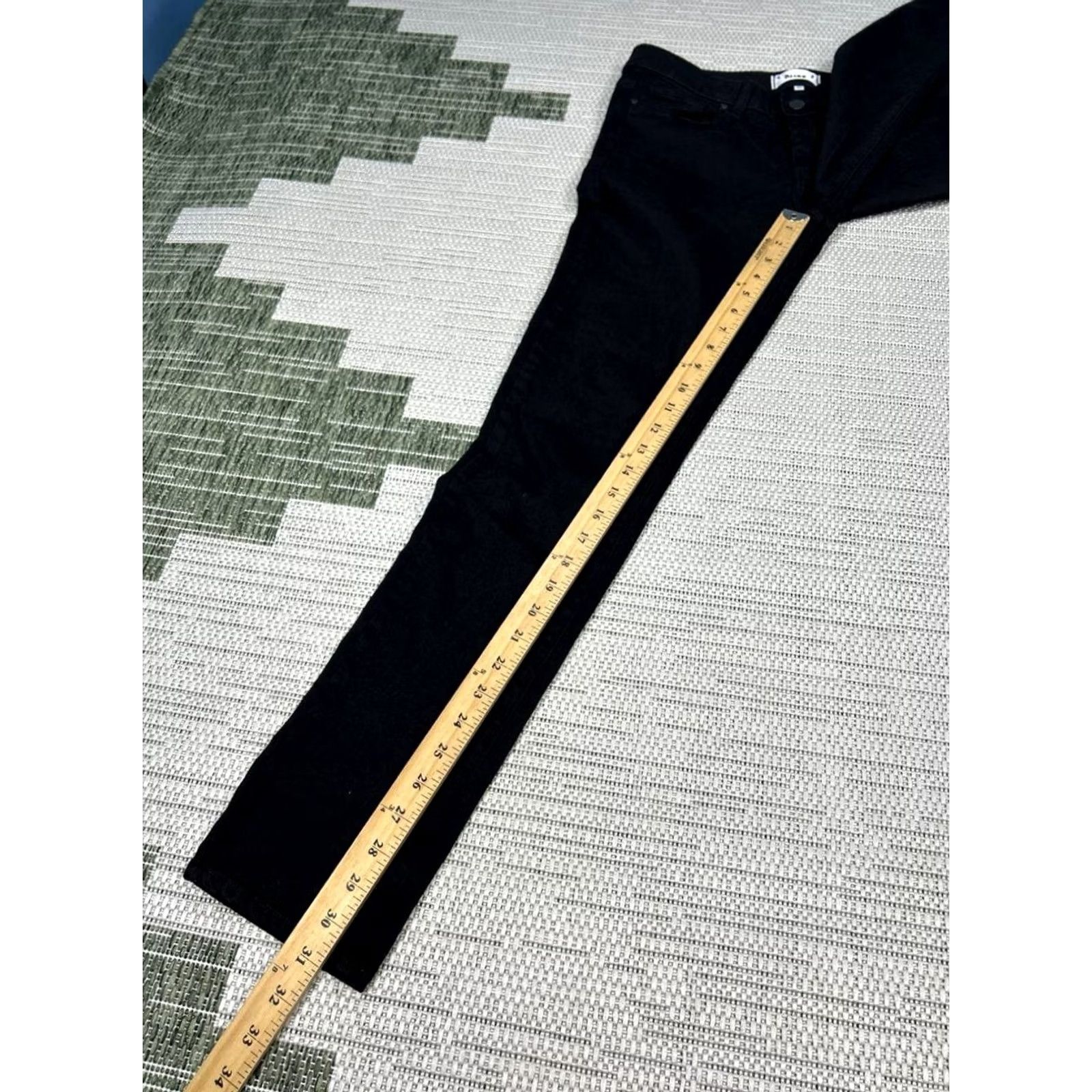 Paige PAIGE Skyline Skinny Jeans Womens 29 Black Dark Wash Denim Cotton Mid Rise 30x31 Jeans Size 29" - 5 Thumbnail