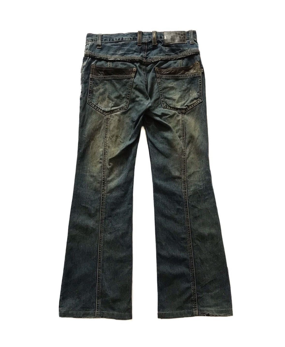If Six Was Nine × Japanese Brand × Morgan Homme MORGAN HOMME FLARE DISTRESSED JEANE Size US 31 - 2 Thumbnail