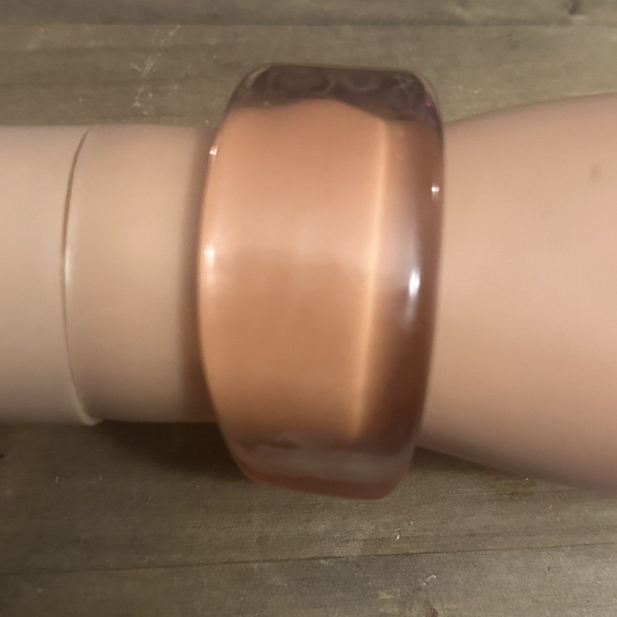 Vintage Vintage chunky clear pink lucite bangle bracelet Size ONE SIZE - 5 Thumbnail