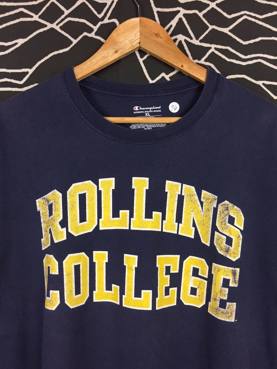 Champion × Vintage Vtg Champion Rollins College Spell Out Tee Size US XL / EU 56 / 4 - 3 Thumbnail