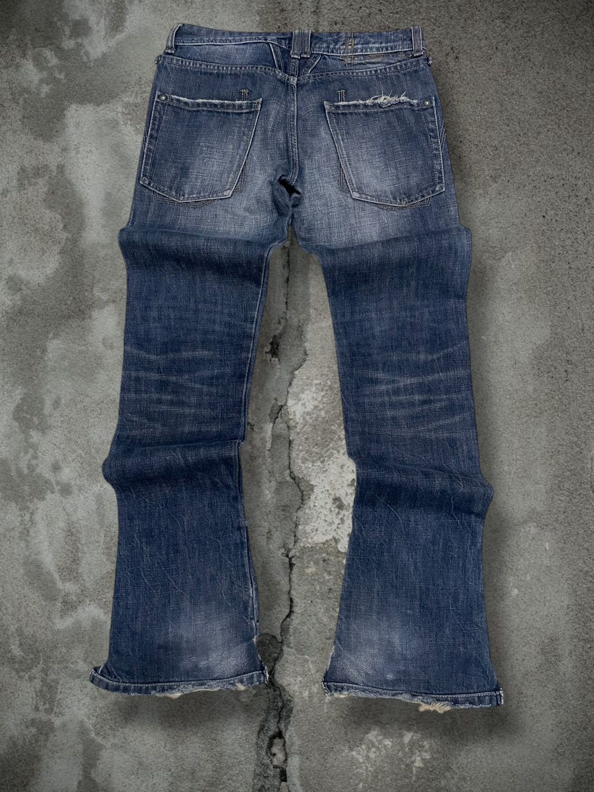Marithe + Francois Girbaud Vintage 1990s Designer Marithe Francois Girbaud Flared Denim Size US 26 / EU 42 - 12 Thumbnail