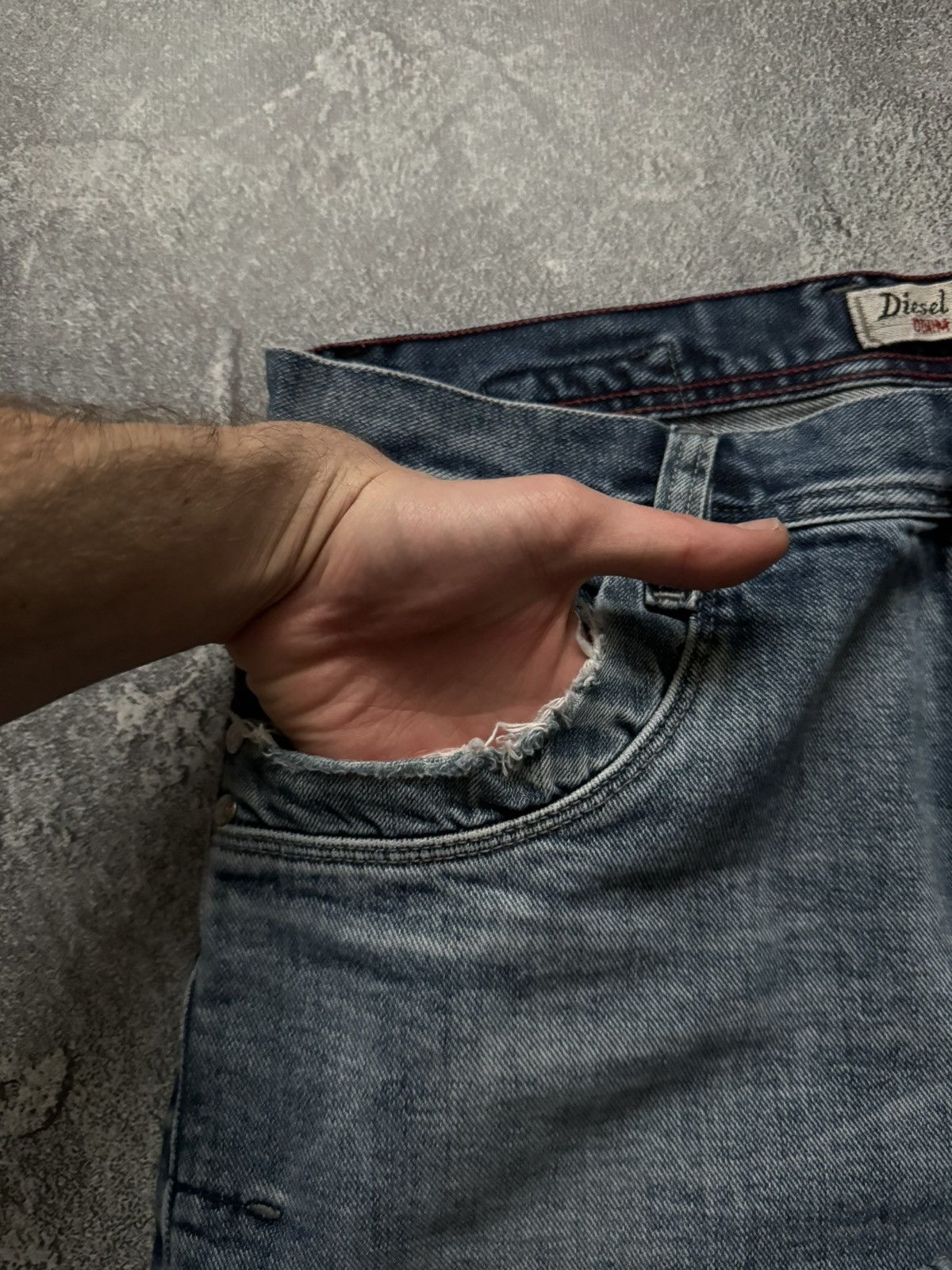 Diesel × Diesel Black Gold Diesel 36/32 distressed denim pant trouser jean chino y2k Size US 36 / EU 52 - 7 Thumbnail