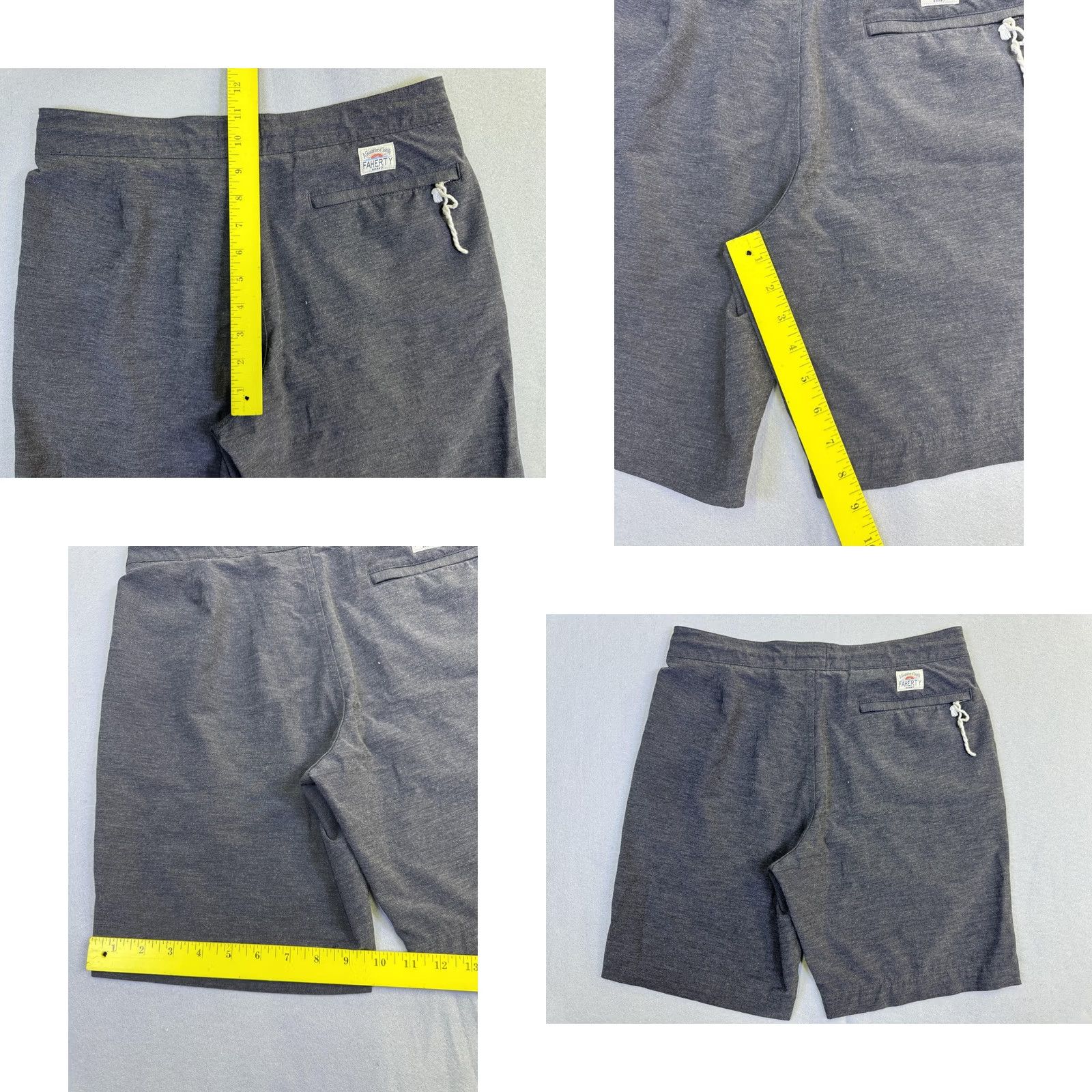 Faherty Faherty All Day Shorts Mens 29 Gray Hybrid Chino Drawstring Stretch Performance Size US 29 - 8 Thumbnail