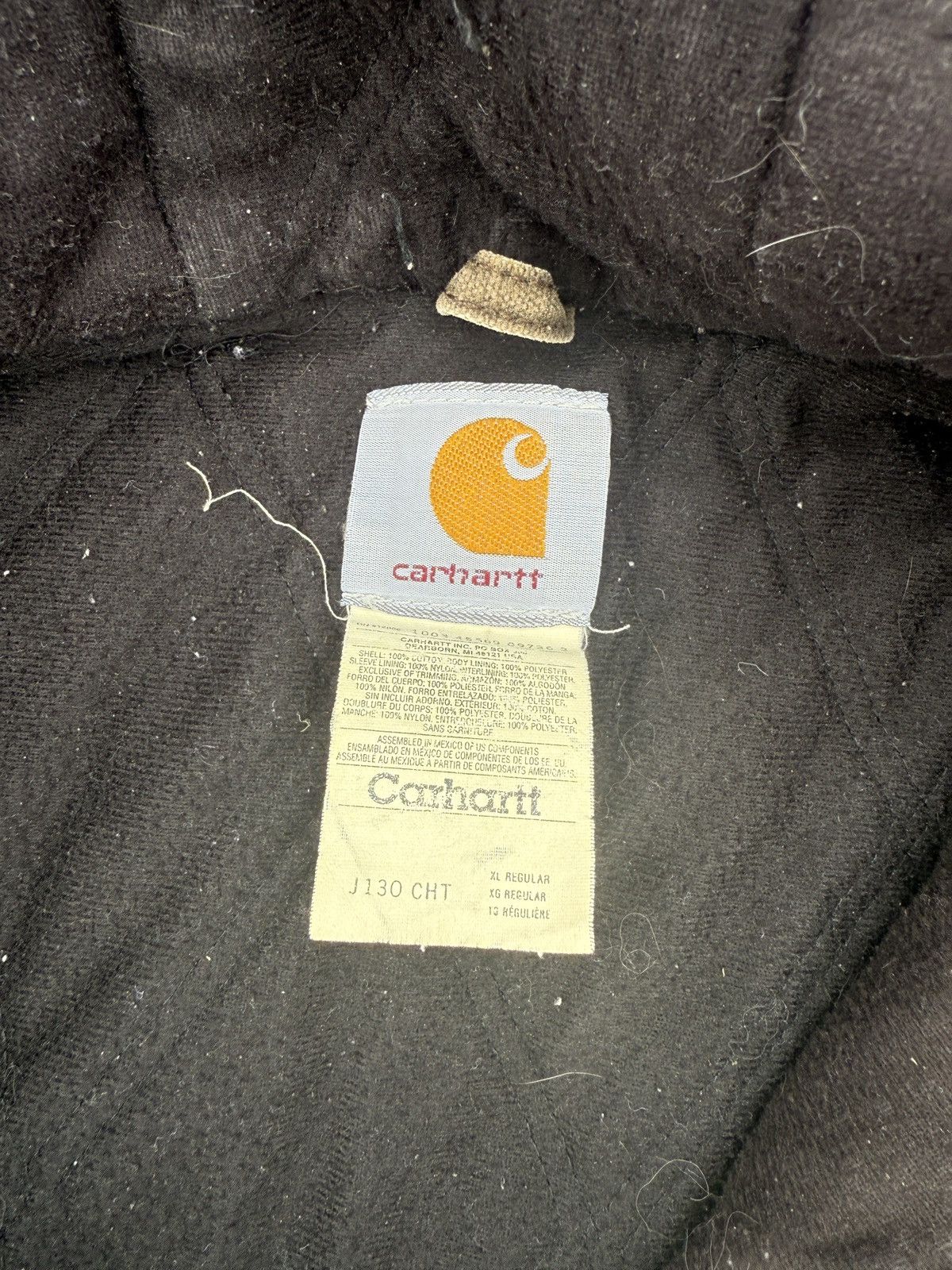 Carhartt × Vintage Vintage 90s Carhartt Hooded Jacket Size XL Greyish Brown Size US XL / EU 56 / 4 - 5 Thumbnail