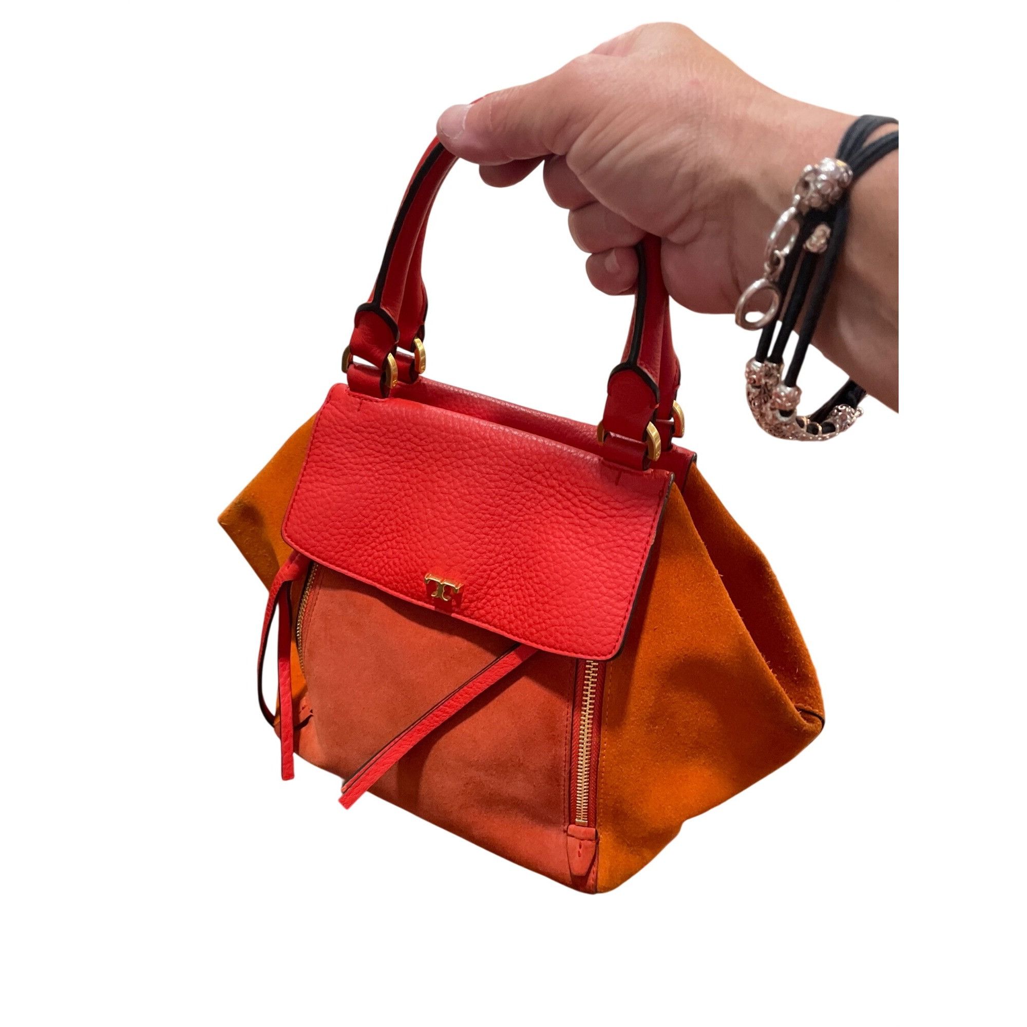 Tory Burch Tory Burch wms red orange suede leather tassled crossbody ha Size ONE SIZE - 10 Thumbnail