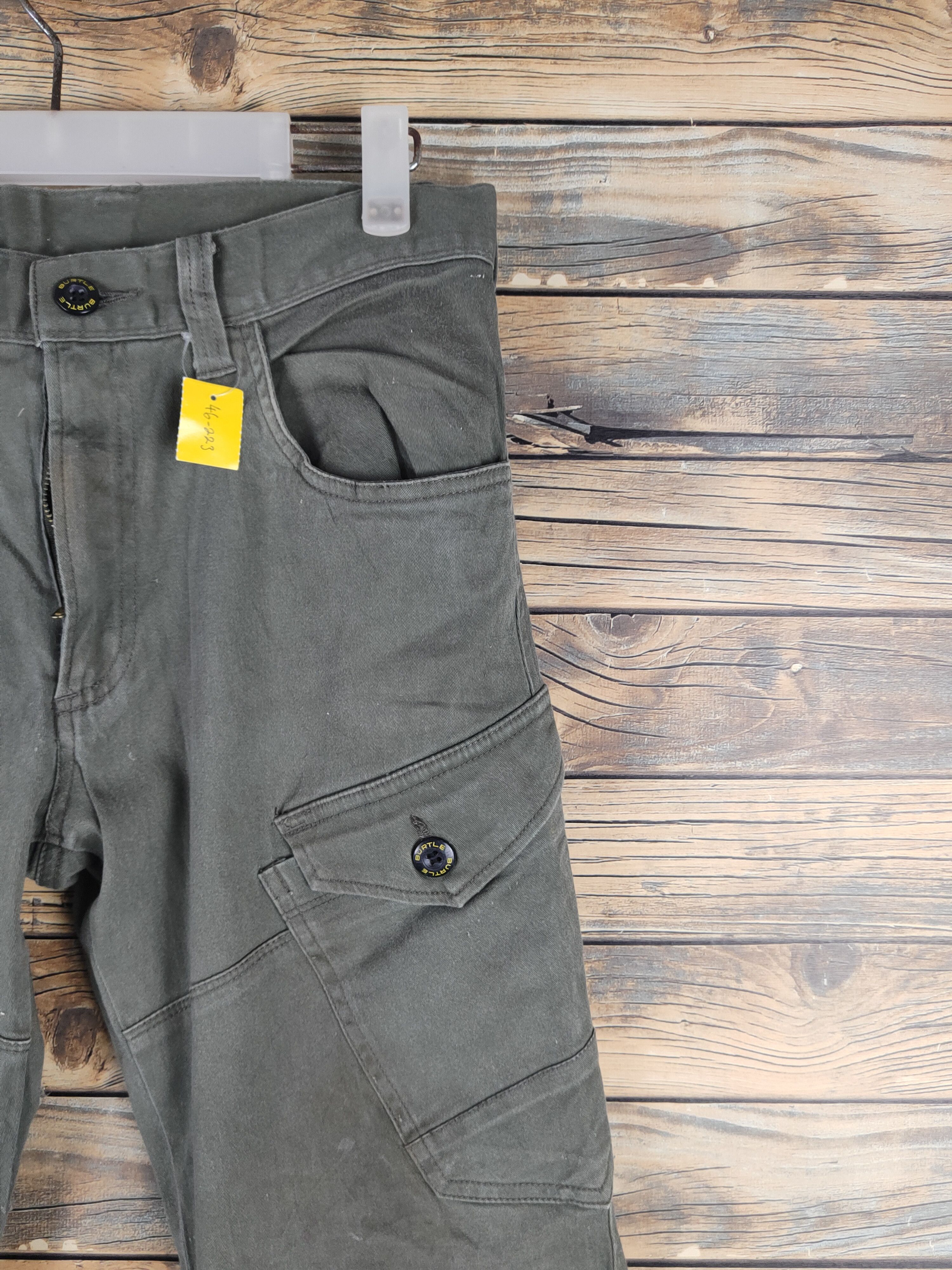 Japanese Brand DL Burtle Army Green Multipocket Cargo Pants #46-223T Size US 30 / EU 46 - 6 Thumbnail