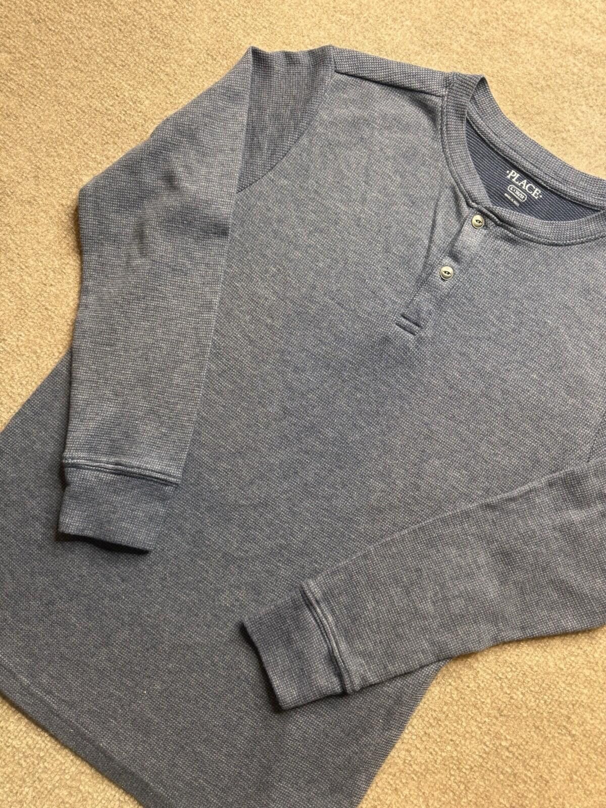 Other Children’s Place Boys L 10/12 Henley Thermal Waffle Knit 780 Size US XXS / EU 40 - 1 Thumbnail