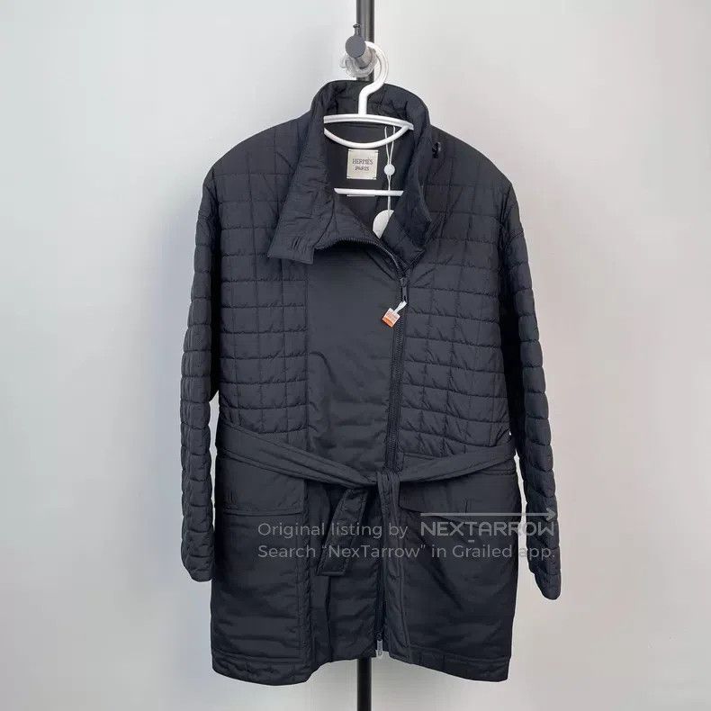 Hermes Hermes 25FW Autumn-Winter Black Stitched Coat Size XXS / US 00 / IT 34 - 1 Thumbnail