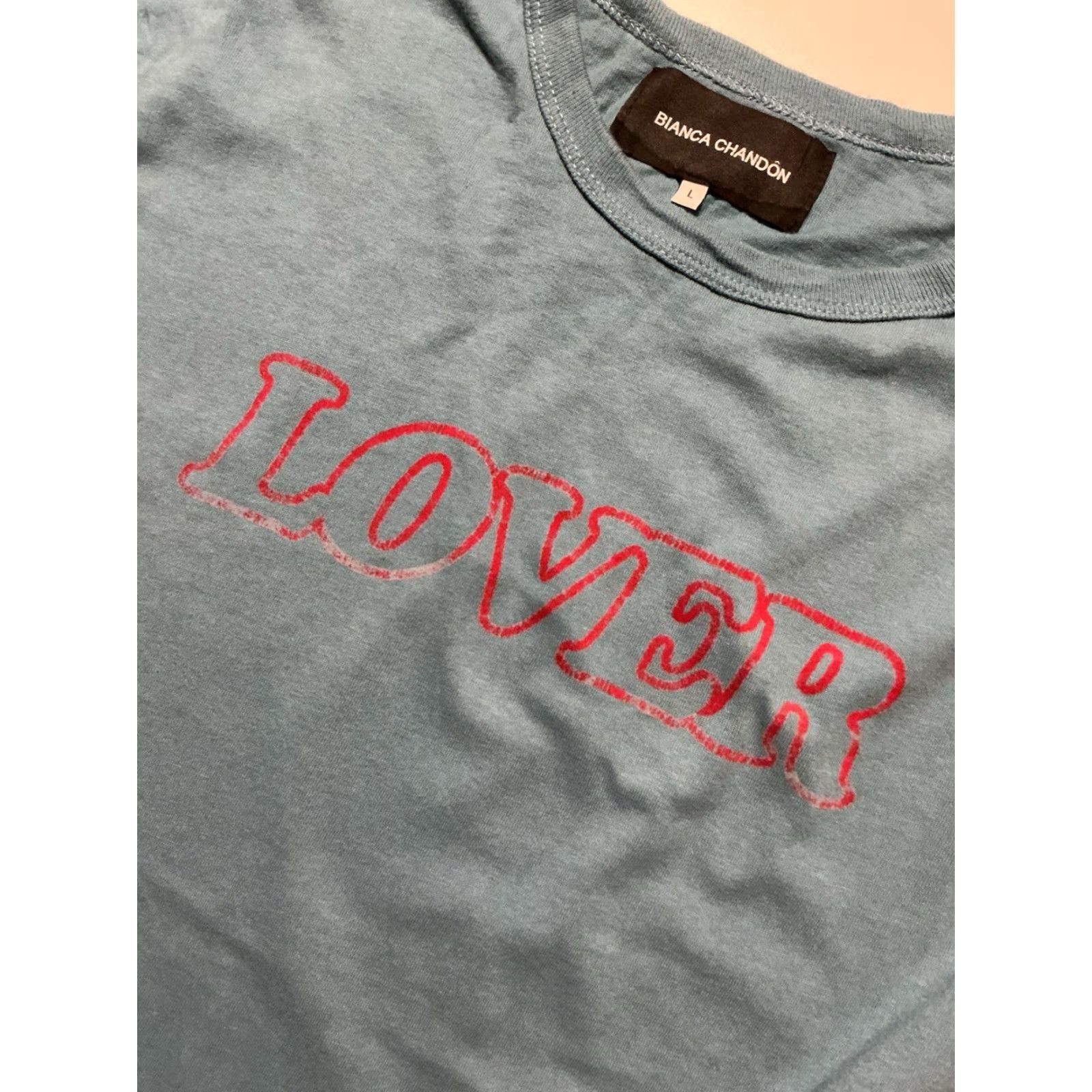 BIANCA CHANDON Bianca Chandon Lover Long Sleeve Creek Riverside Blue Graphic Crewneck T-Shirt Sz.L Unisex Adults Shirt Men Women Size US L / EU 52-54 / 3 - 7 Thumbnail