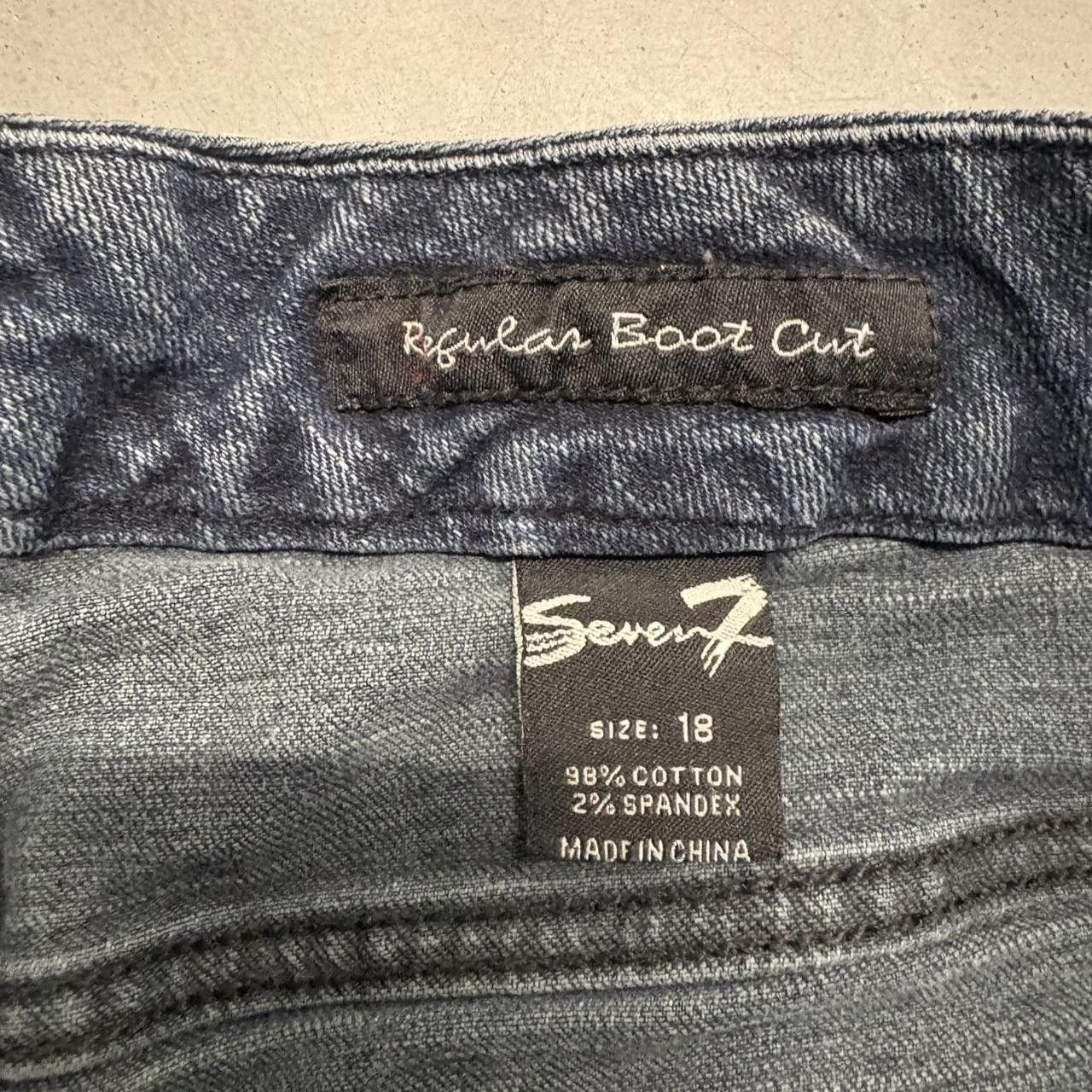 Vintage Crazy Vintage Y2K/2000s Bootcut Seven 7 Dark Wash Denim Jeans! Size US 36 / EU 52 - 8 Thumbnail