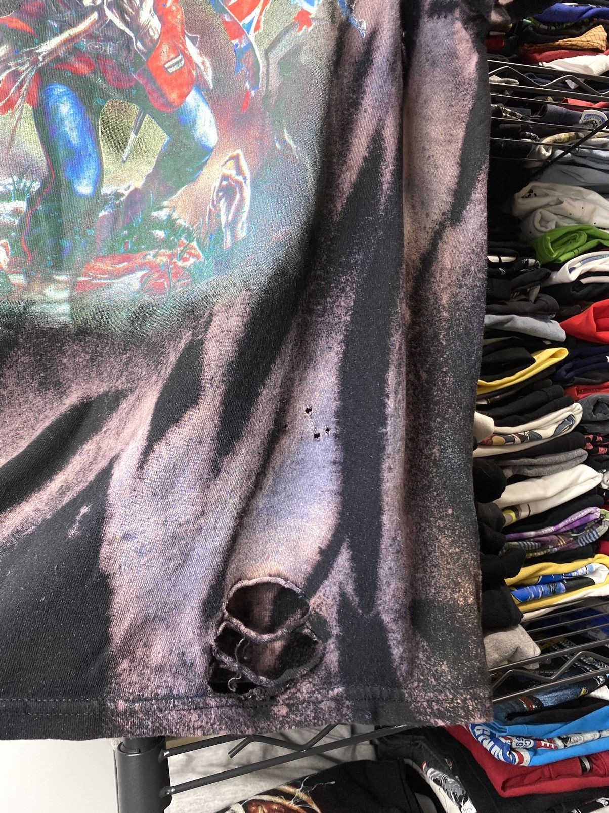 Band Tees × Iron Maiden × Vintage Vintage Iron Maiden T Shirt Tie Dye Rock Band Tee Size US L / EU 52-54 / 3 - 7 Thumbnail