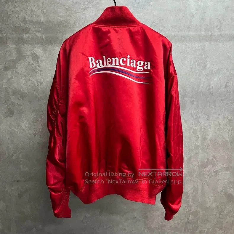 Balenciaga Balenciaga Red Logo Print Jacket. Size US M / EU 48-50 / 2 - 2 Thumbnail