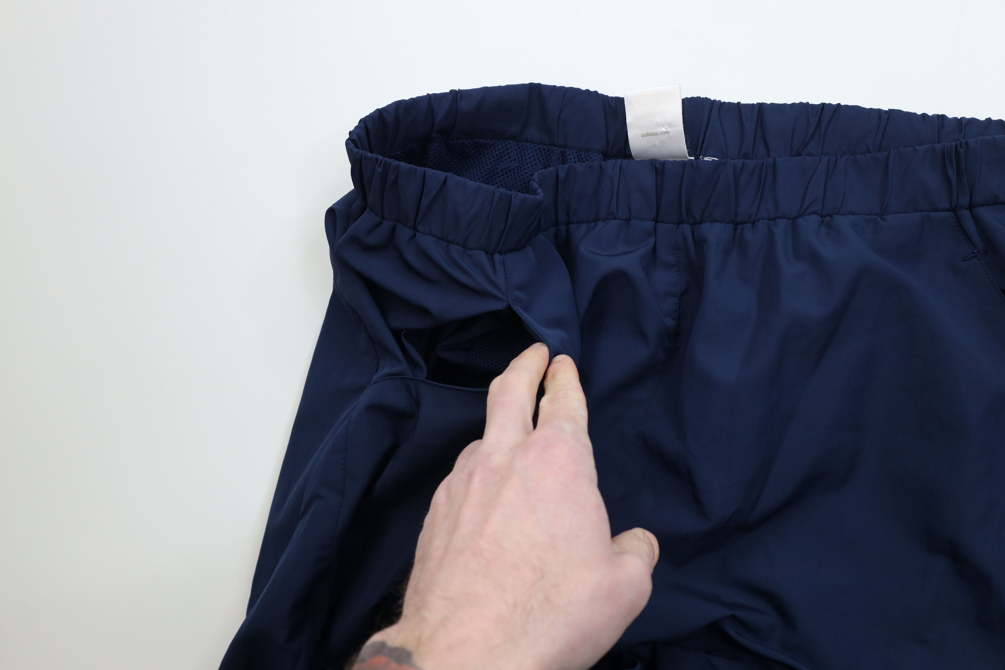 Adidas Vintage 90s Y2K Adidas Lined Wide Leg Windbreaker Pants Size 36" / US 14 / IT 50 - 7 Thumbnail